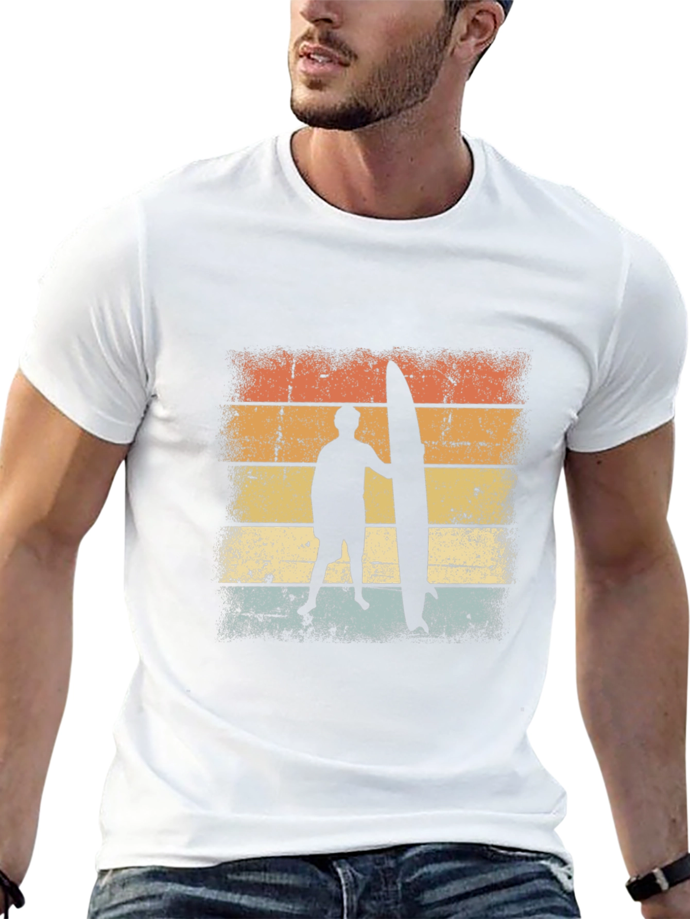 Retro Surfer Silhouette T-Shirt