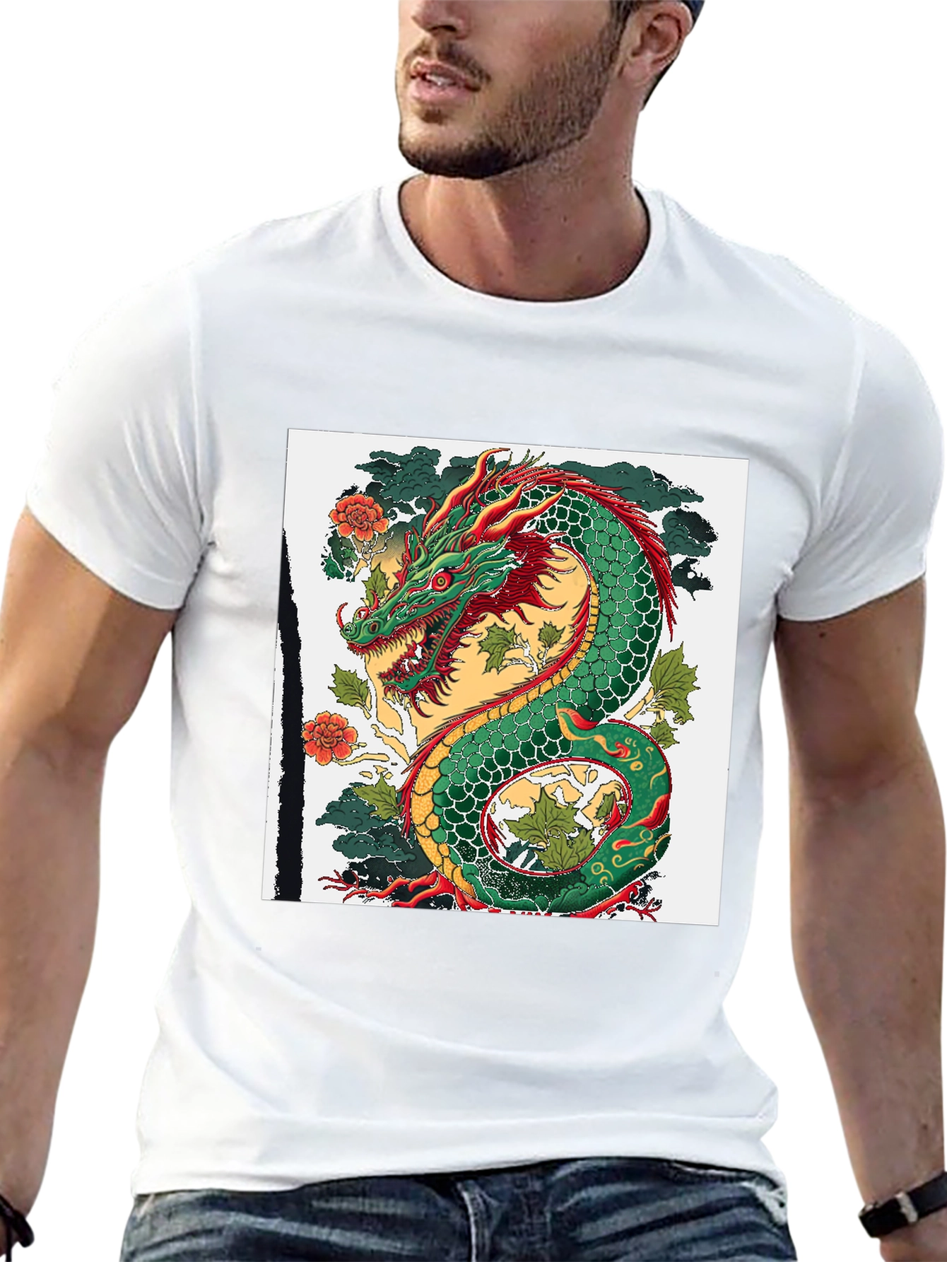 Dragon Graphic Tee - Black