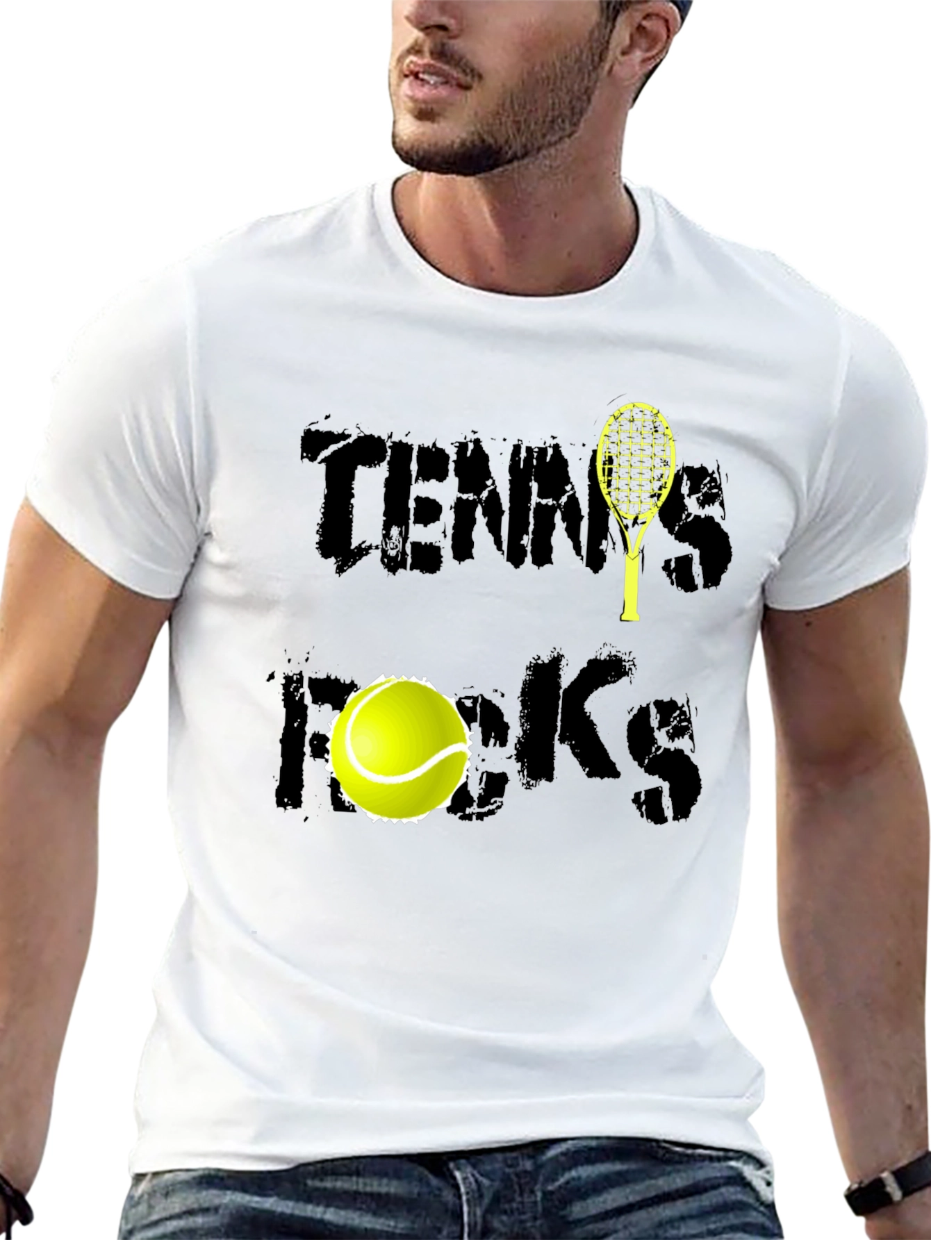 Tennis Rocks Graphic Tee - Stylish Sportswear