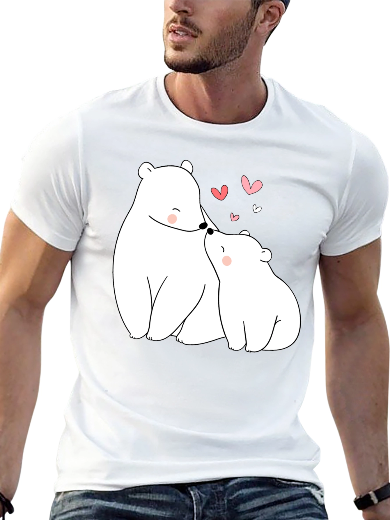 Bear Hugs Graphic Tee - Black Casual Shirt