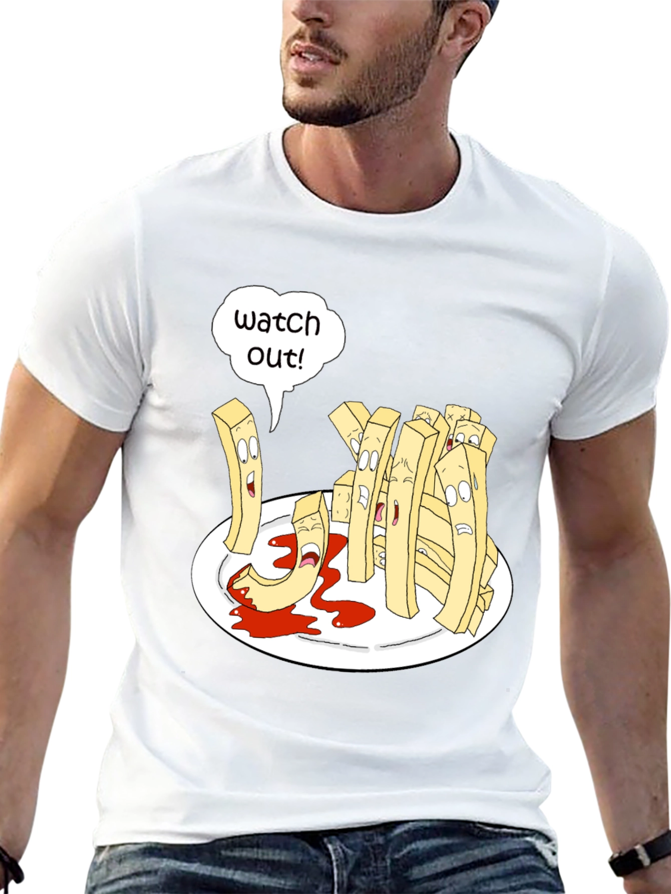 Funny Fry Cartoon T-Shirt