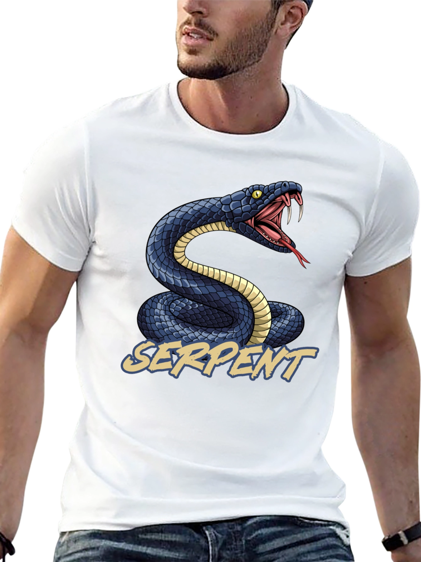 Serpent Graphic T-Shirt - Black