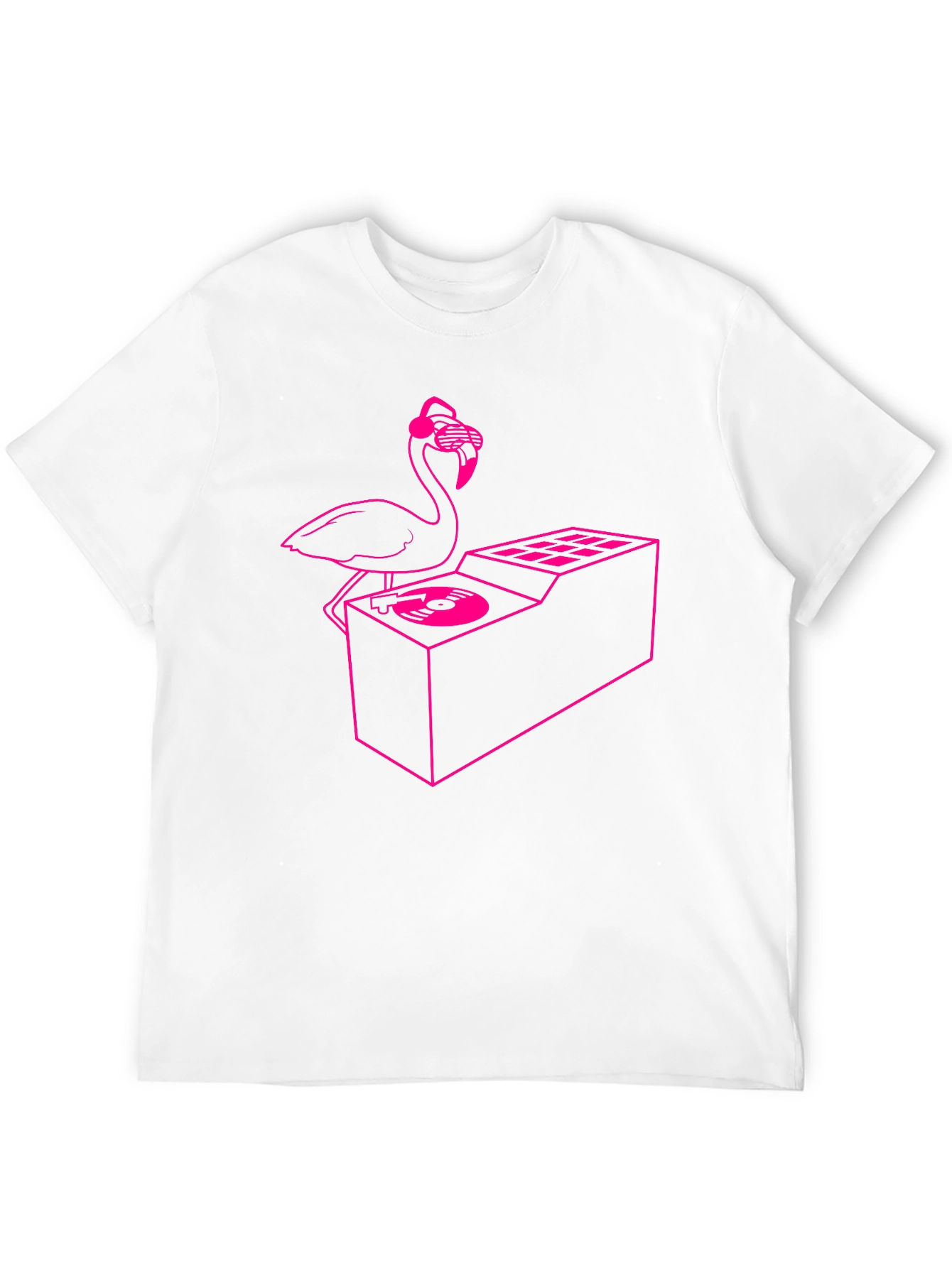 DJ Flamingo Graphic Tee - Cool & Unique Design