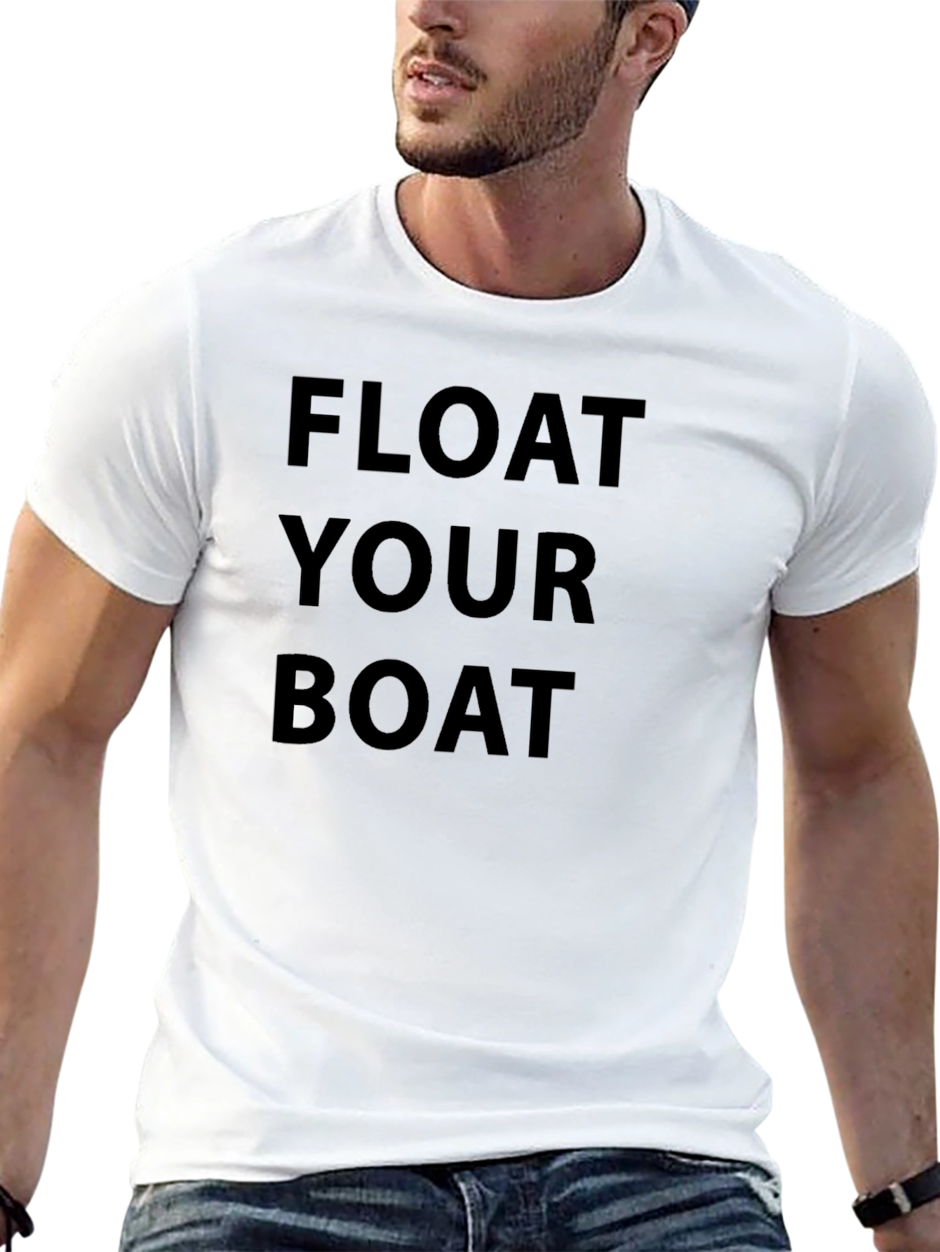 Float Your Boat Graphic Tee - Black Cotton T-Shirt