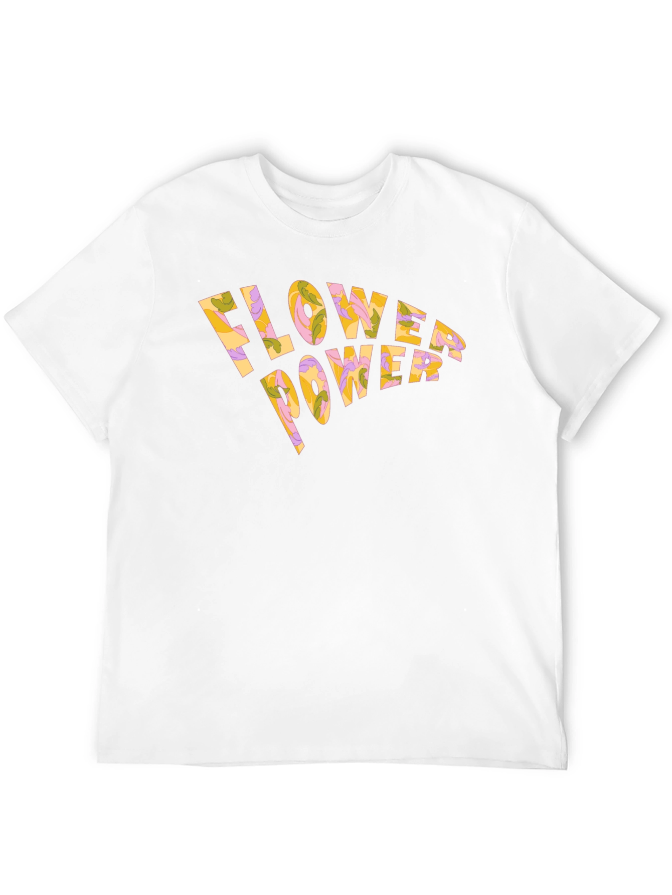 Flower Power Retro Black T-Shirt