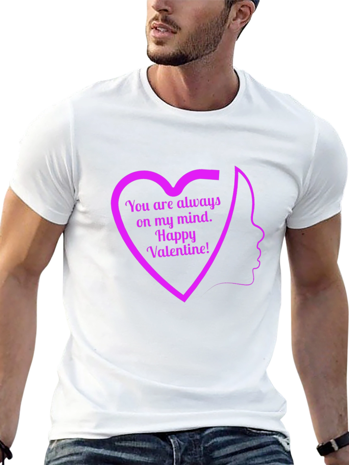 Valentines Day Heart T-Shirt - Always On My Mind!