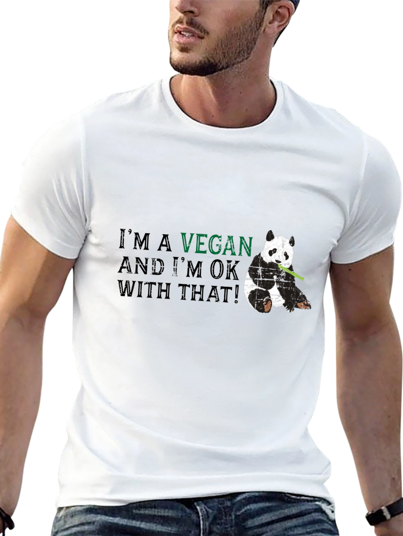 Vegan Panda Graphic T-Shirt