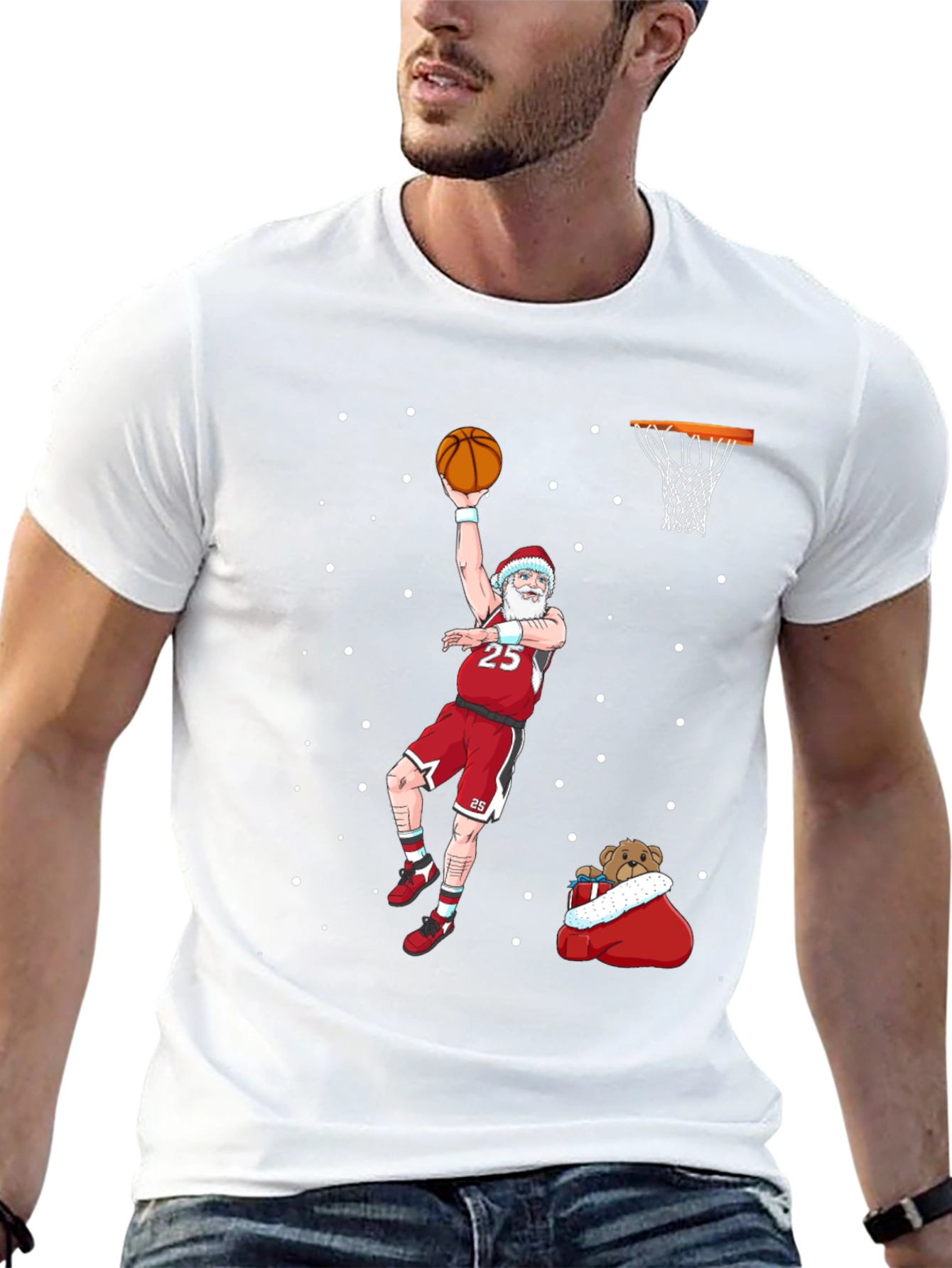 Santa Slam Dunk T-Shirt