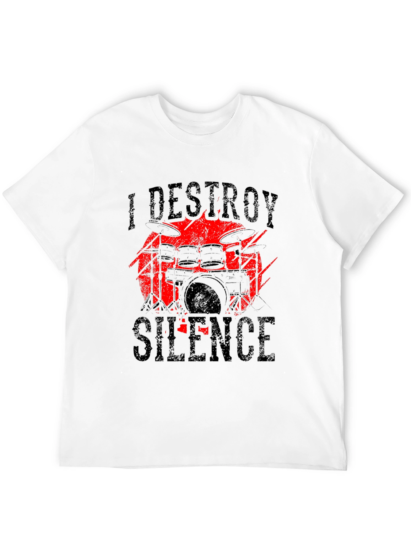 I Destroy Silence Drummer Graphic T-Shirt