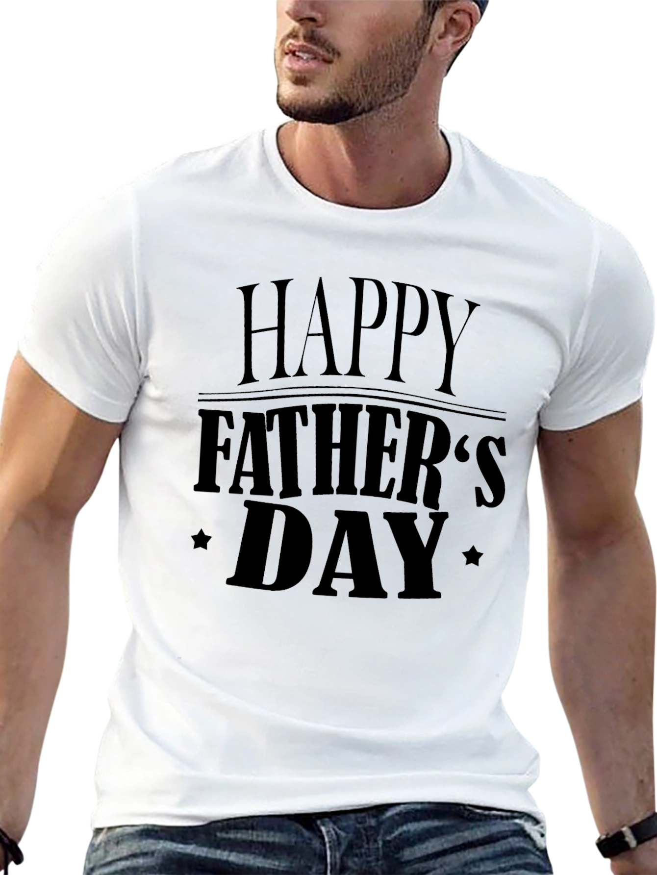 Happy Fathers Day T-Shirt - Black