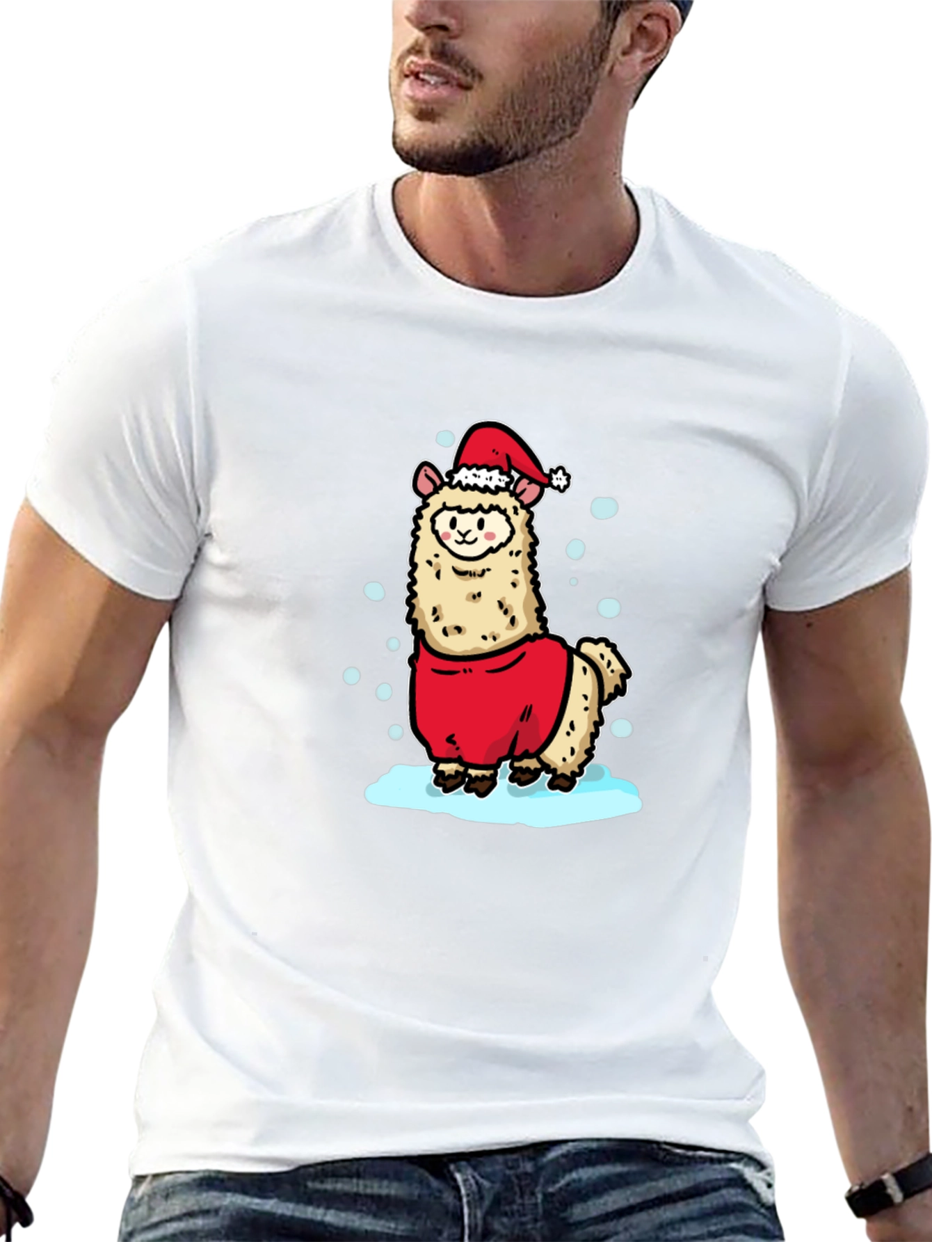 Festive Llama Christmas T-Shirt