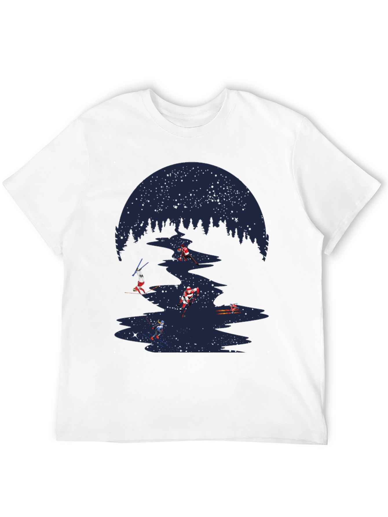 Skiing Through Space T-Shirt