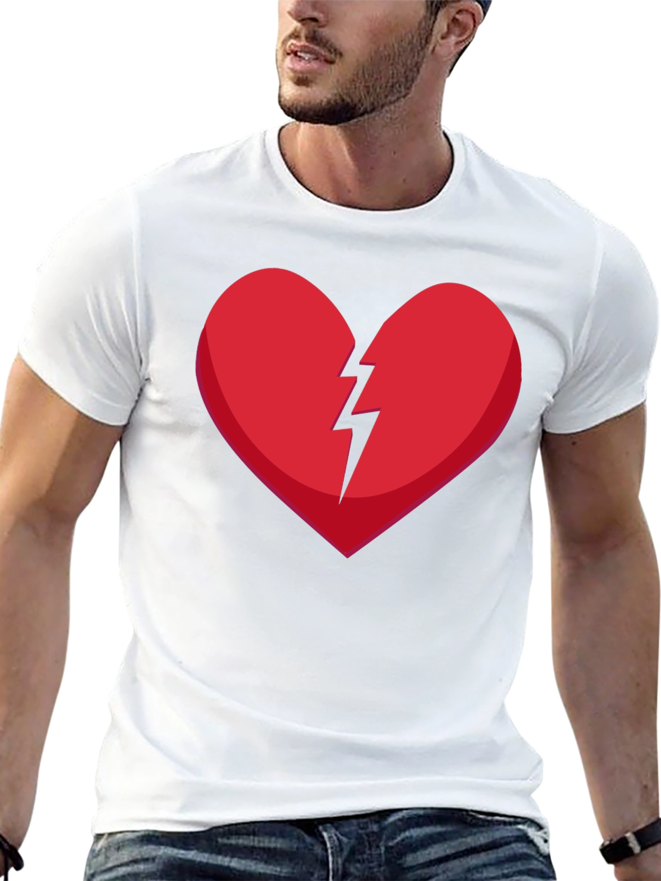 Broken Heart Graphic Tee - Black