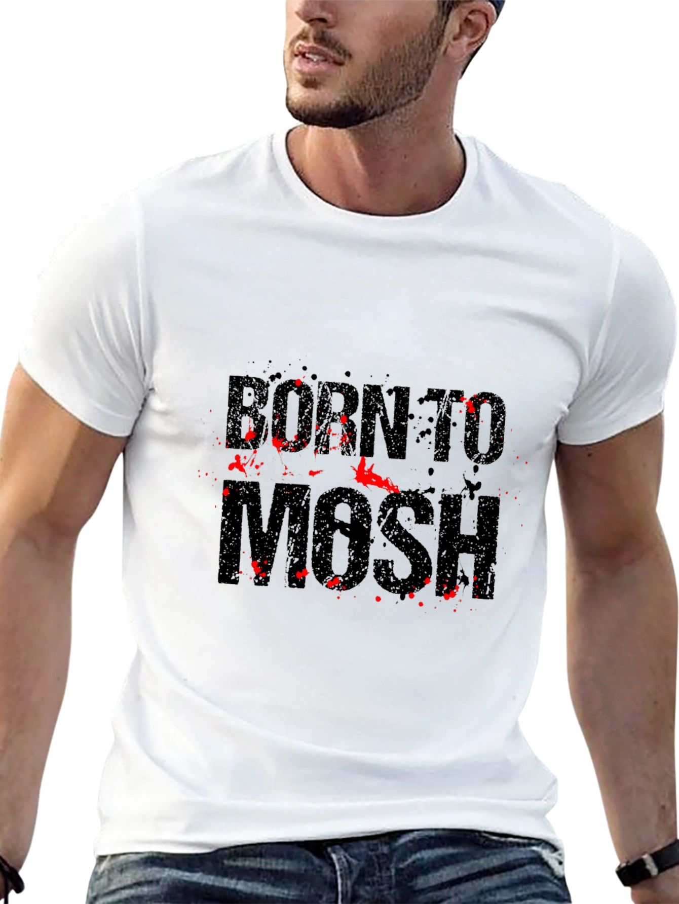 Born To Mosh Black Graphic Tee