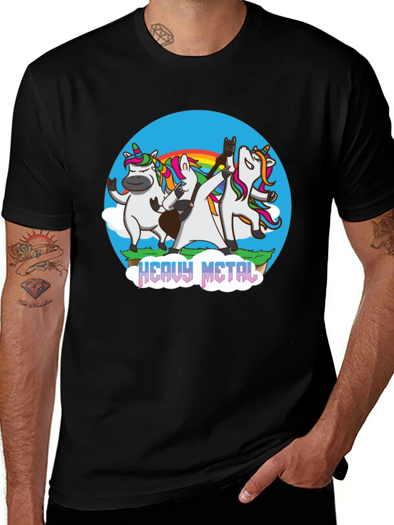 Unicorn Heavy Metal Band T-Shirt