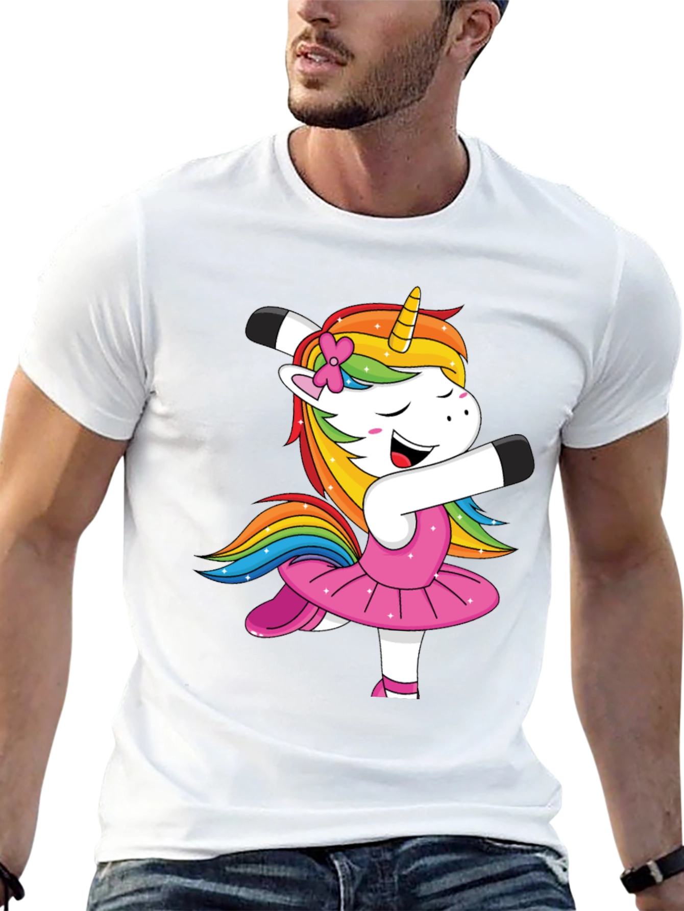 Dancing Unicorn T-Shirt - Rainbow Mane