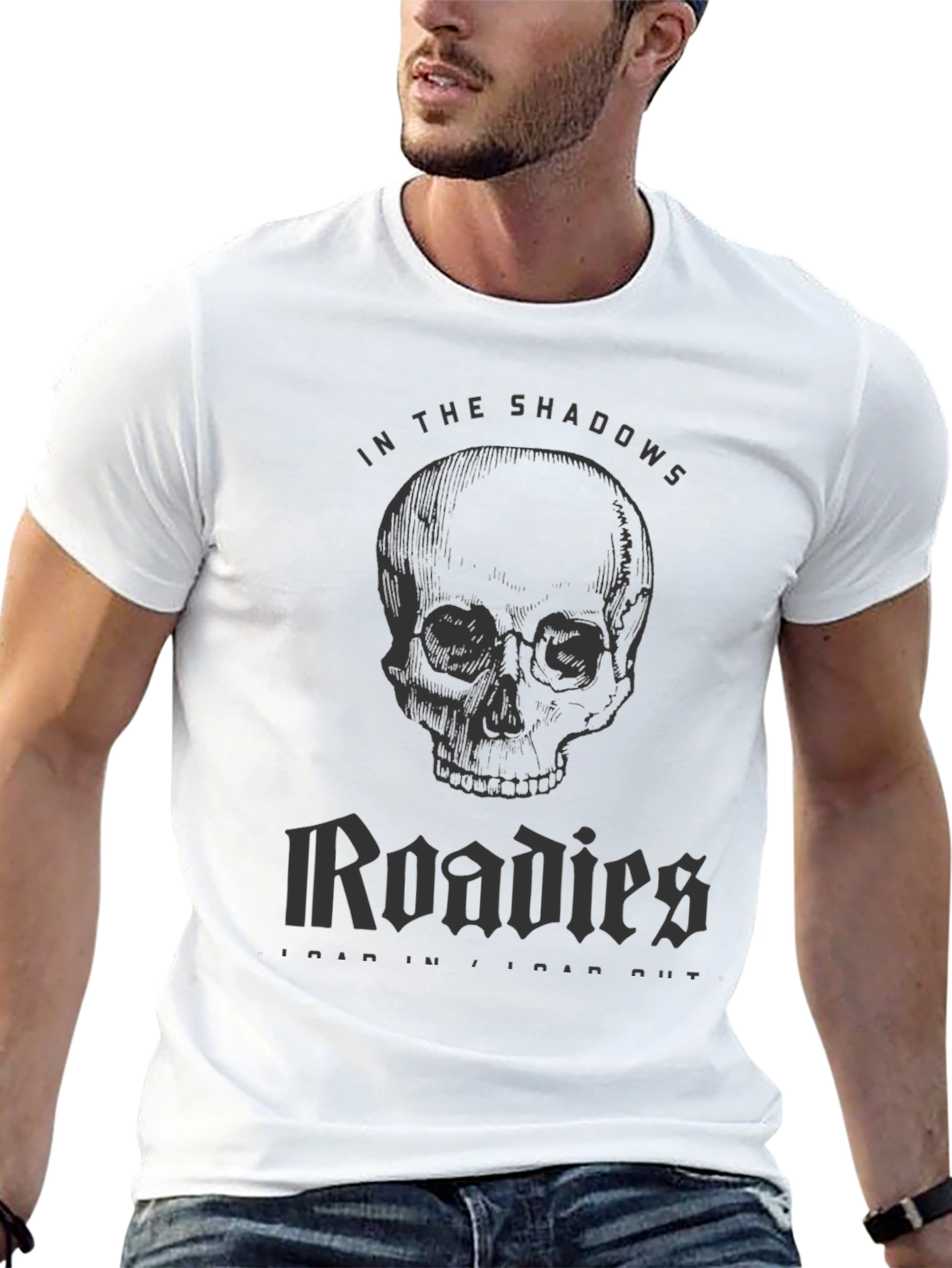 Roadies Skull Graphic Black T-Shirt