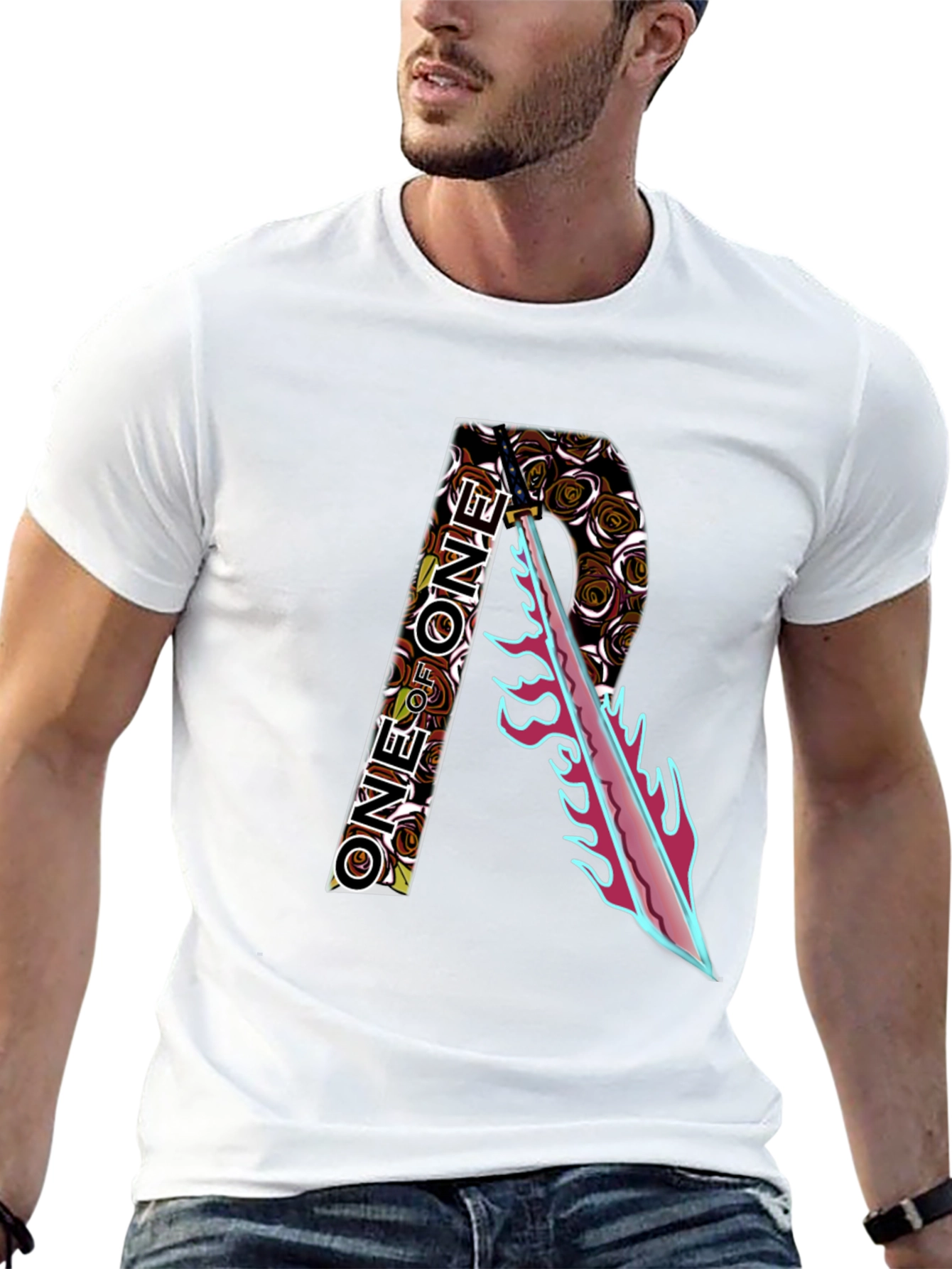 Edgy R ONE Graphic T-Shirt - Black