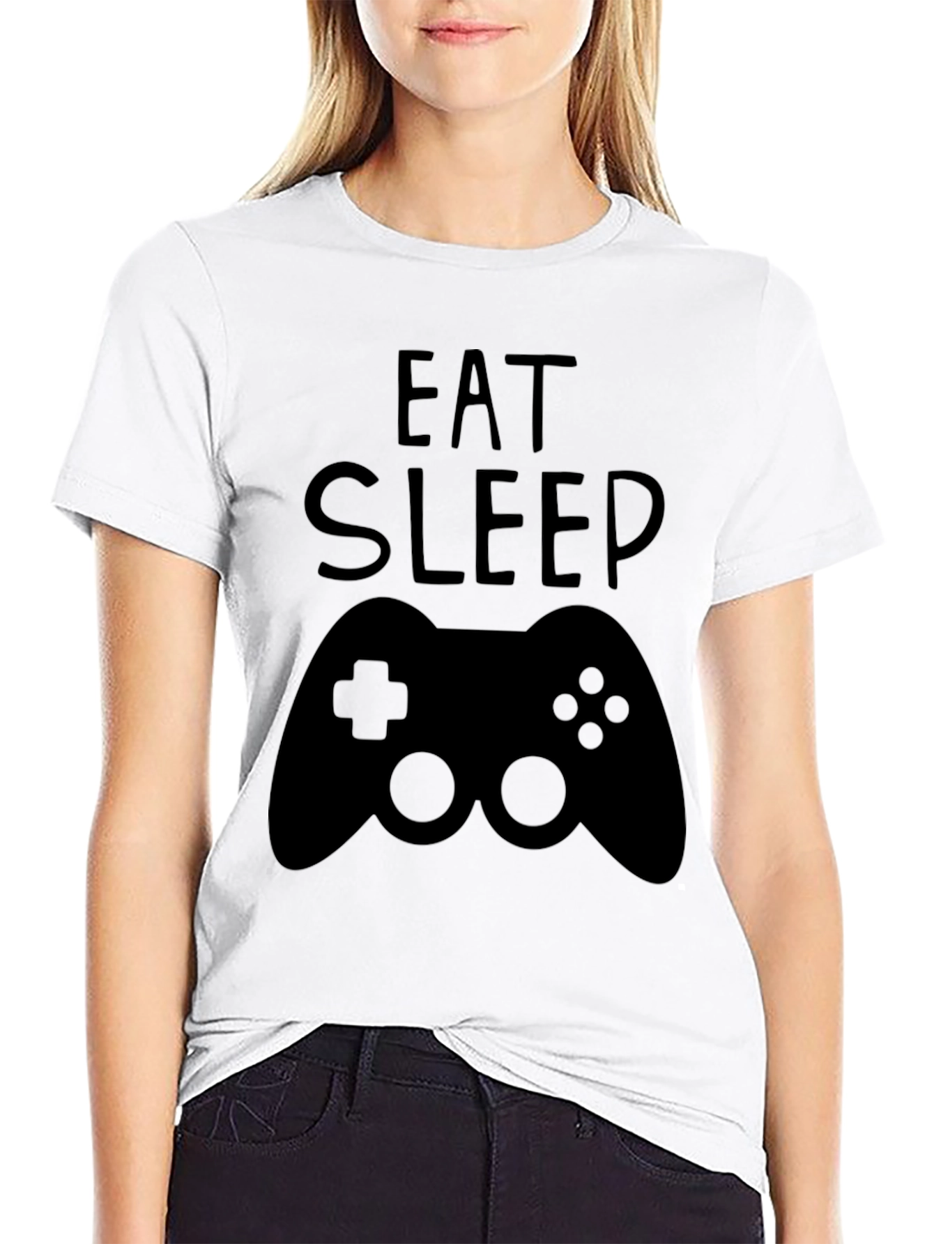 Eat Sleep Game Black T-Shirt