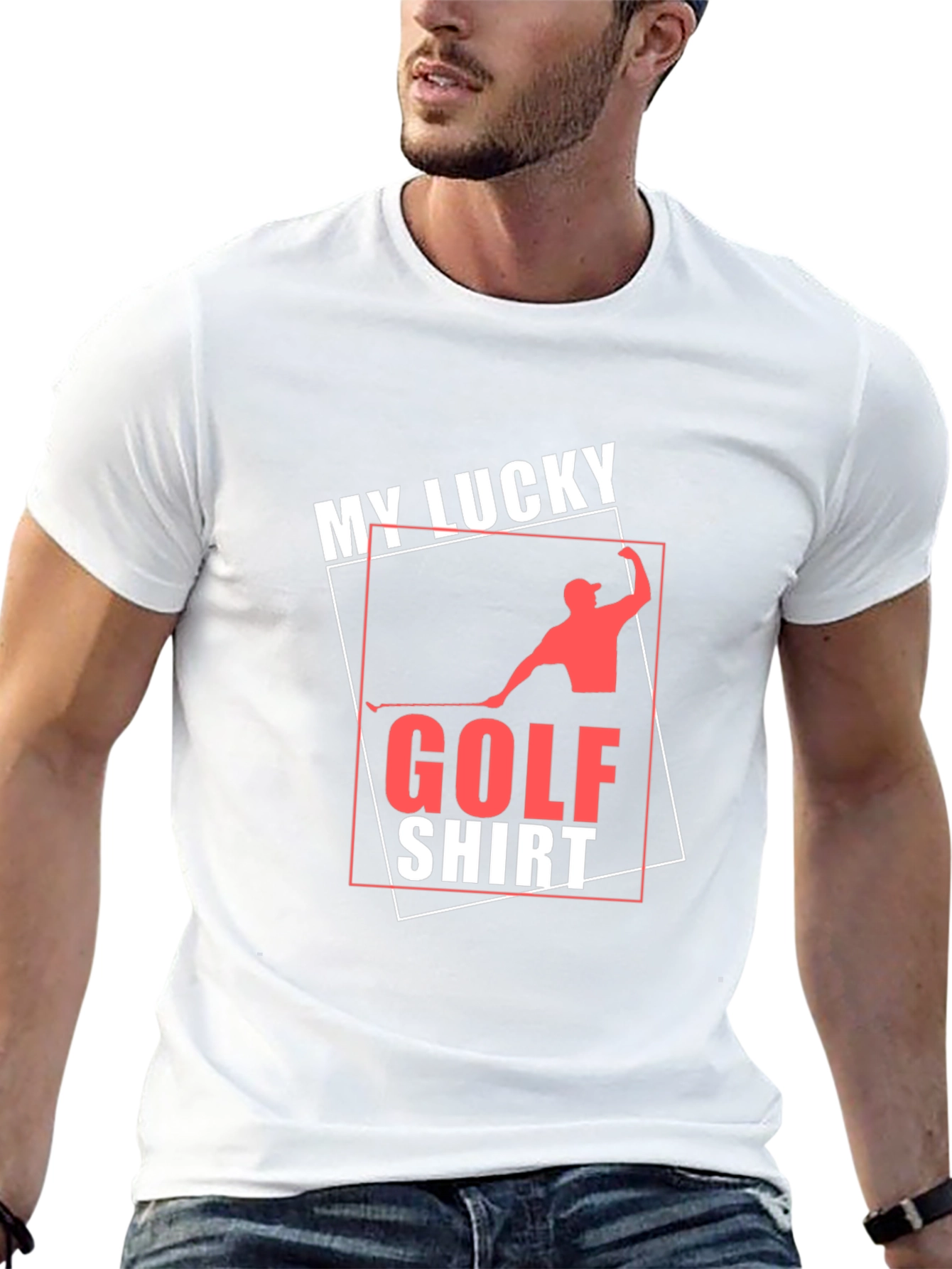 My Lucky Golf Shirt - Mens Black Tee