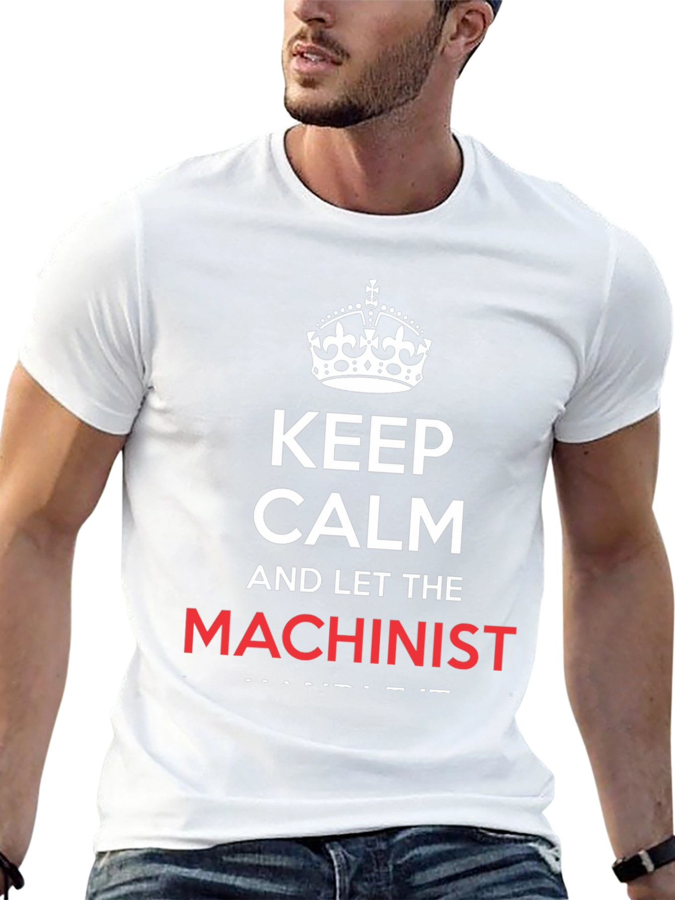 Keep Calm Machinist T-Shirt - Black Cotton Tee