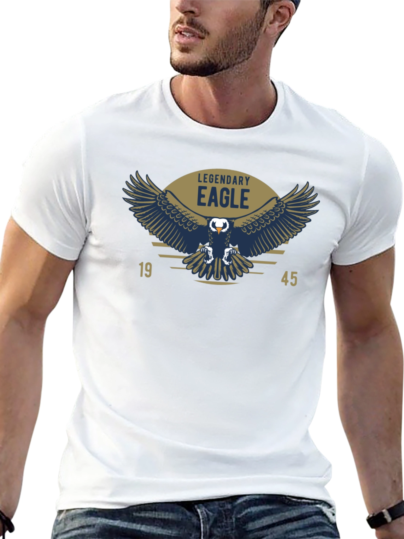Legendary Eagle 1945 Black Graphic Tee