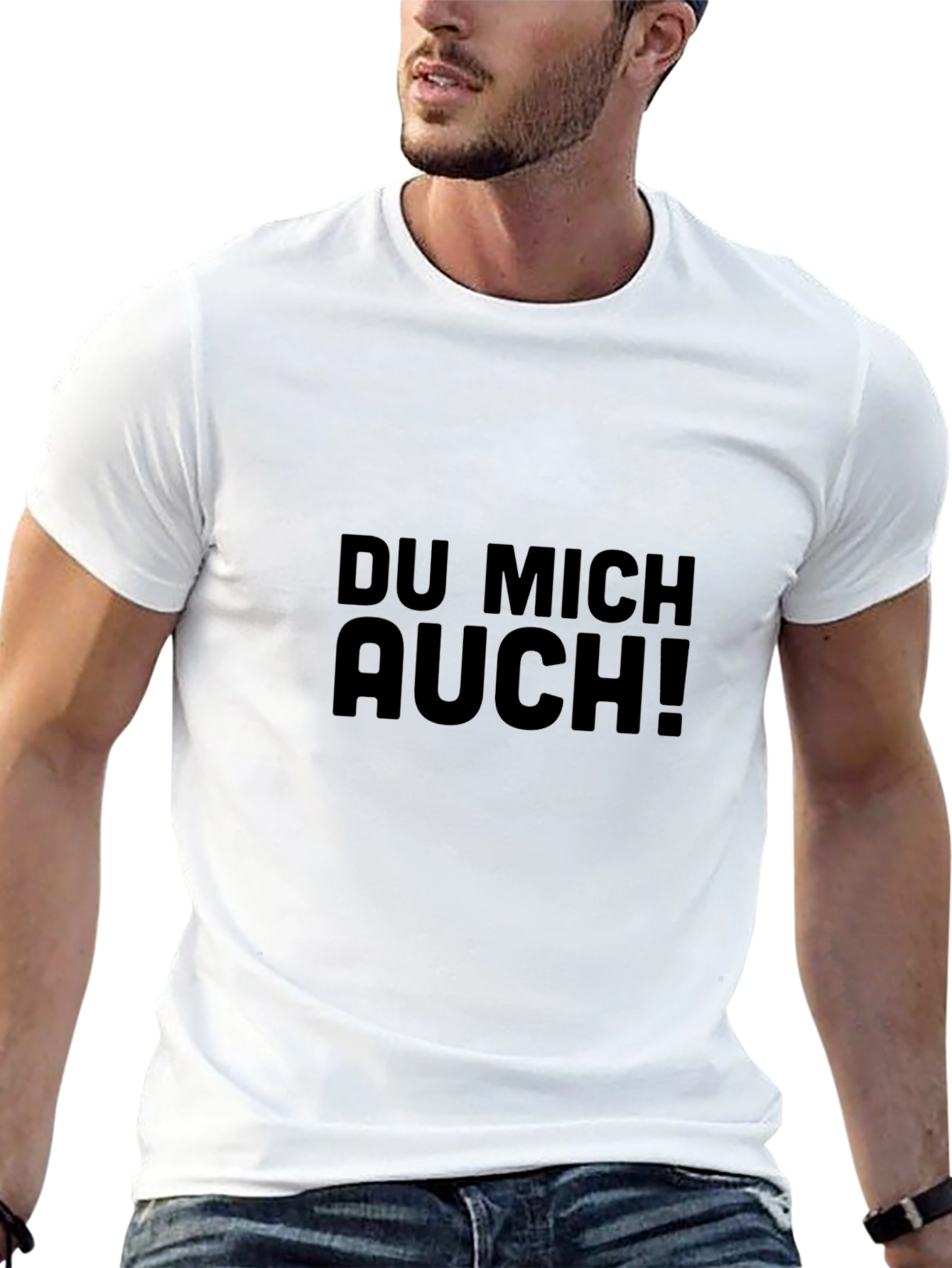 Du Mich Auch! Black Graphic Tee