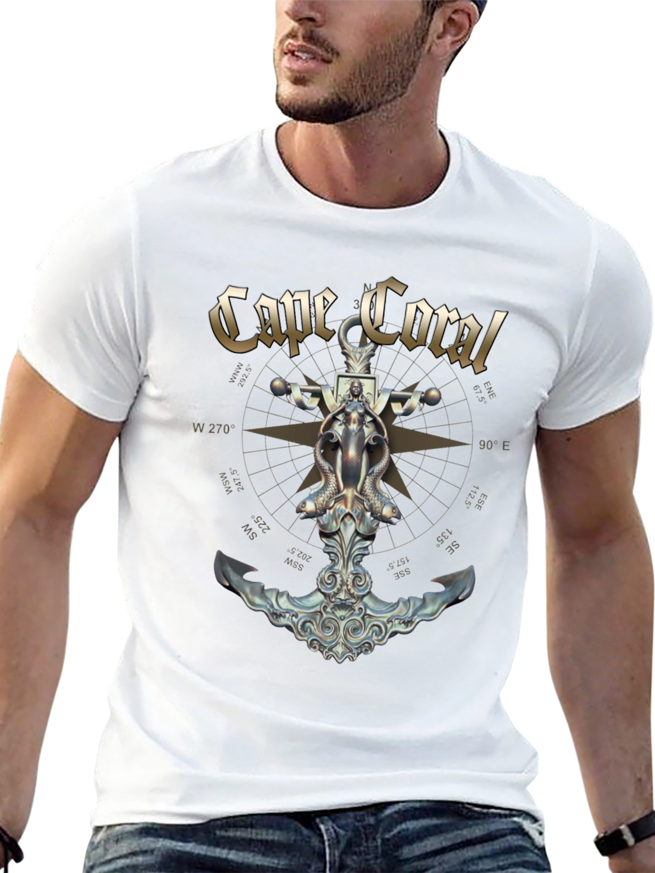 Cape Coral Nautical Anchor T-Shirt