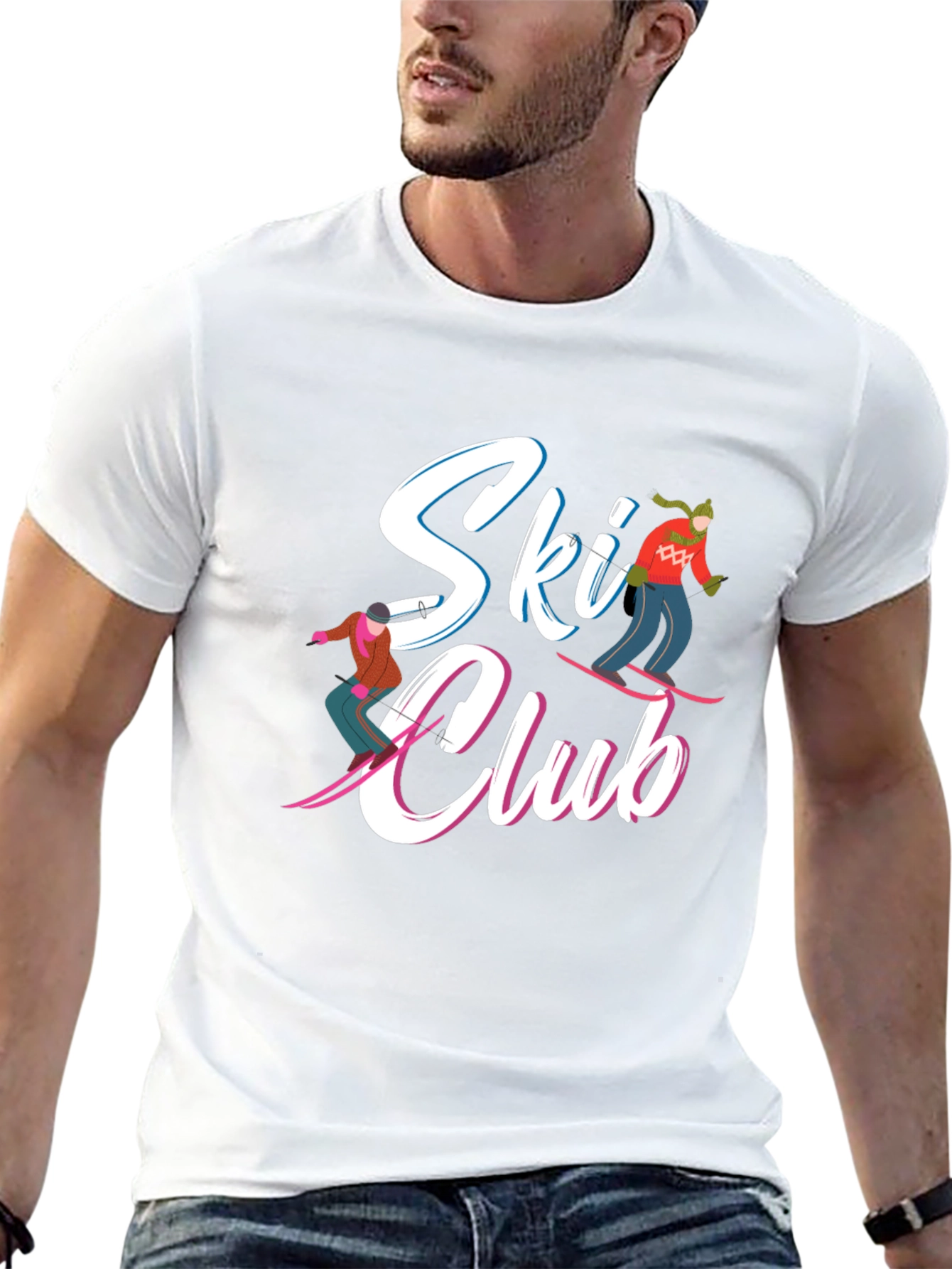 Ski Club Graphic T-Shirt - Winter Sports Apparel