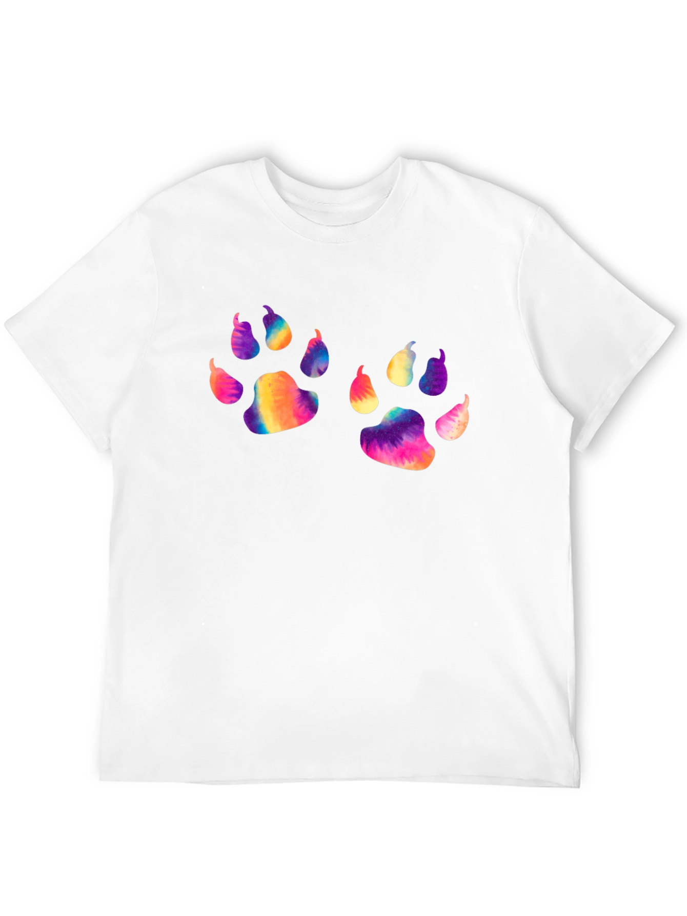 Vibrant Paw Print Tee