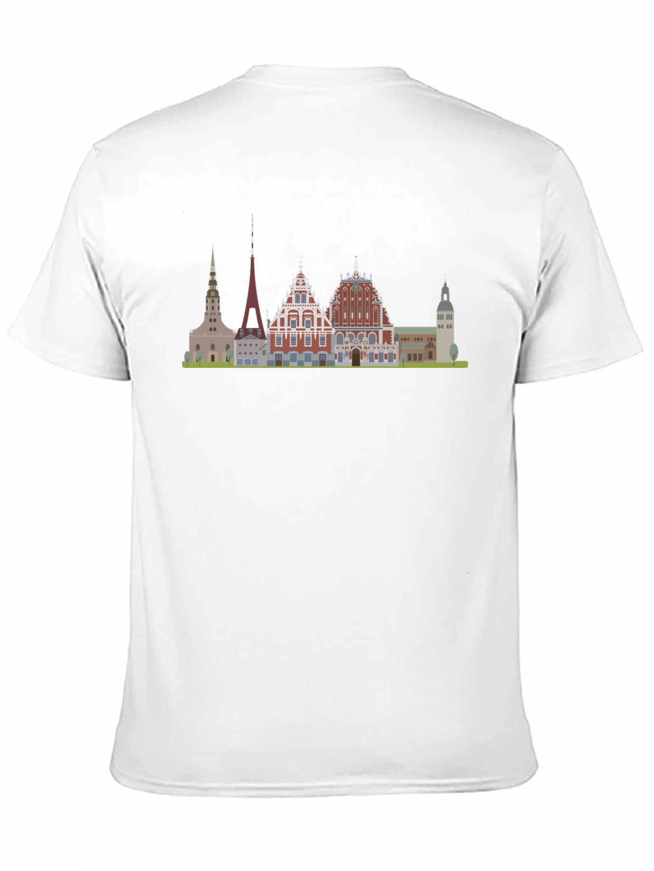 Riga Skyline Black T-Shirt