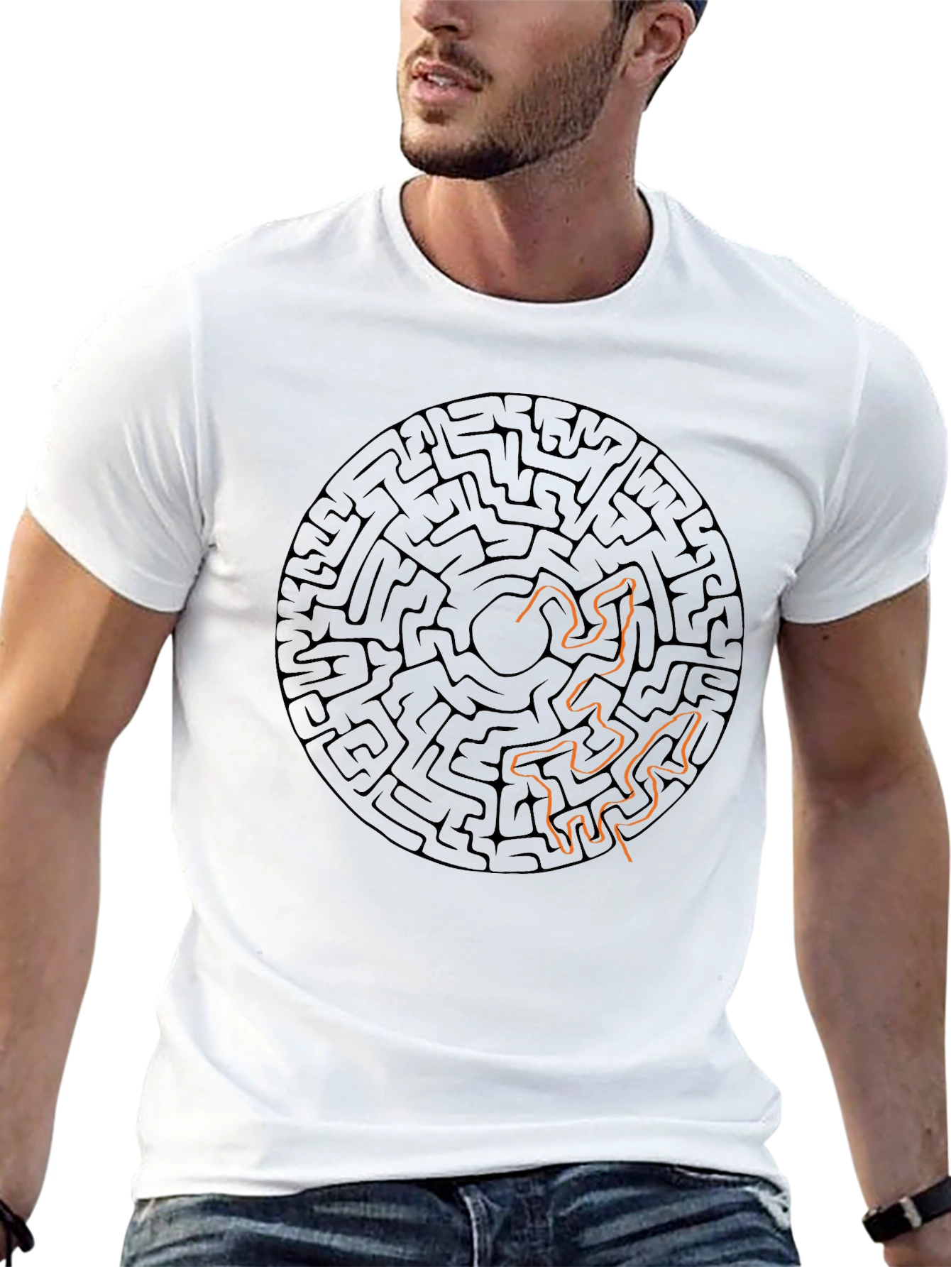 Maze Runner T-Shirt - Geometric Graphic Print