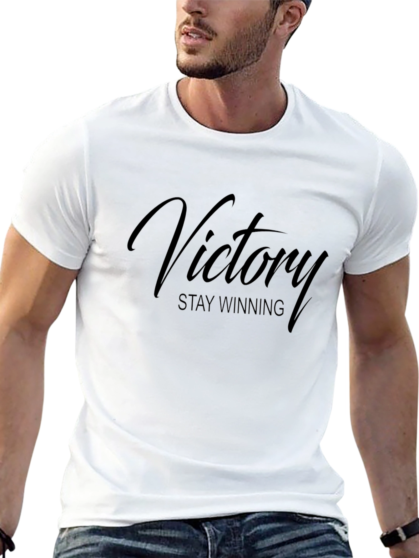 Victory Stay Winning Black T-Shirt