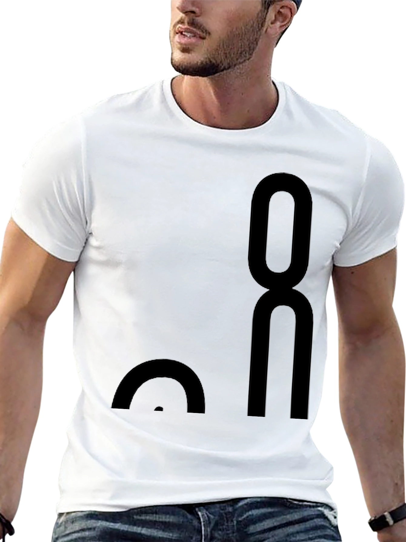 Modern Black Graphic Tee