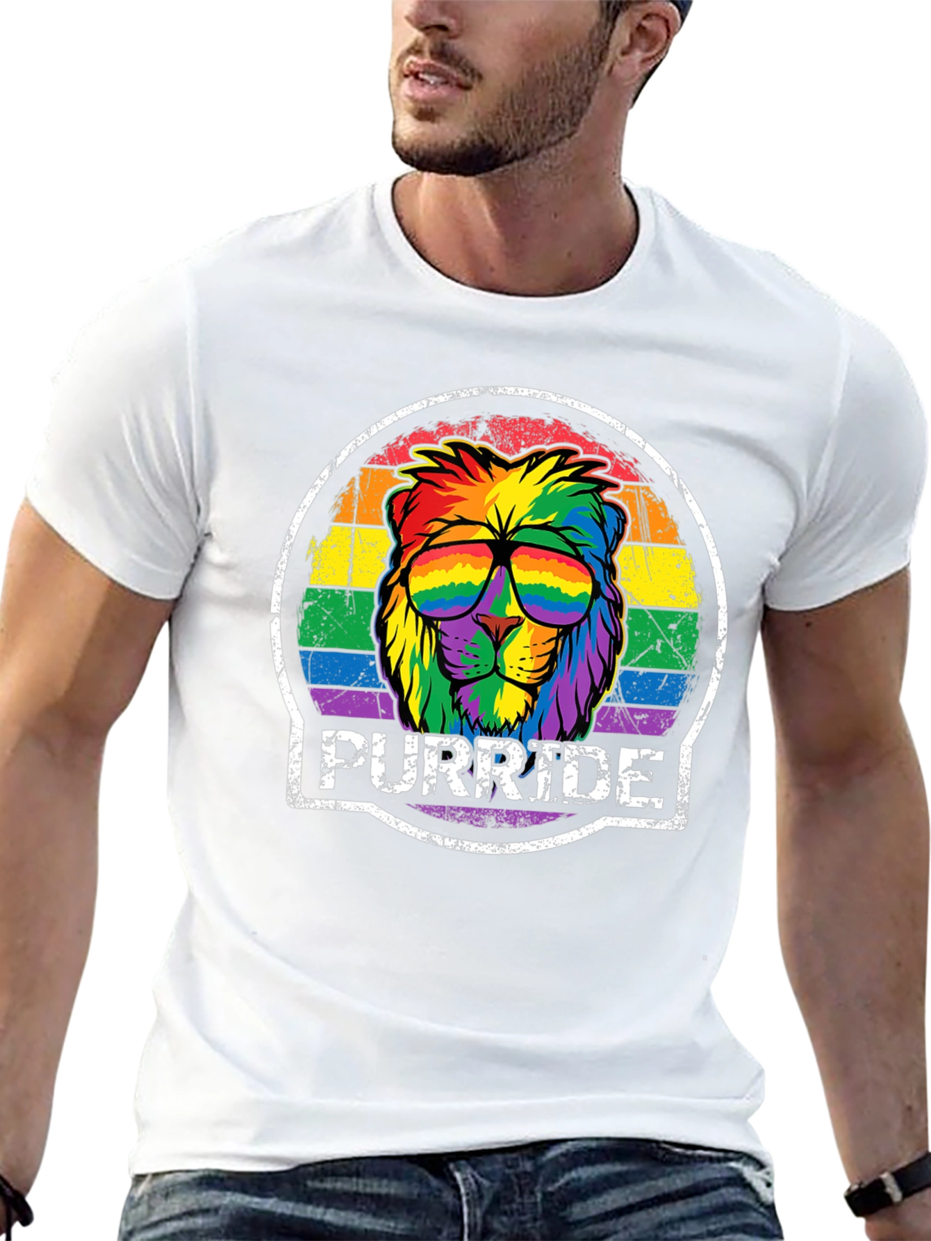 Purride Lion Graphic Tee - Pride Month Apparel