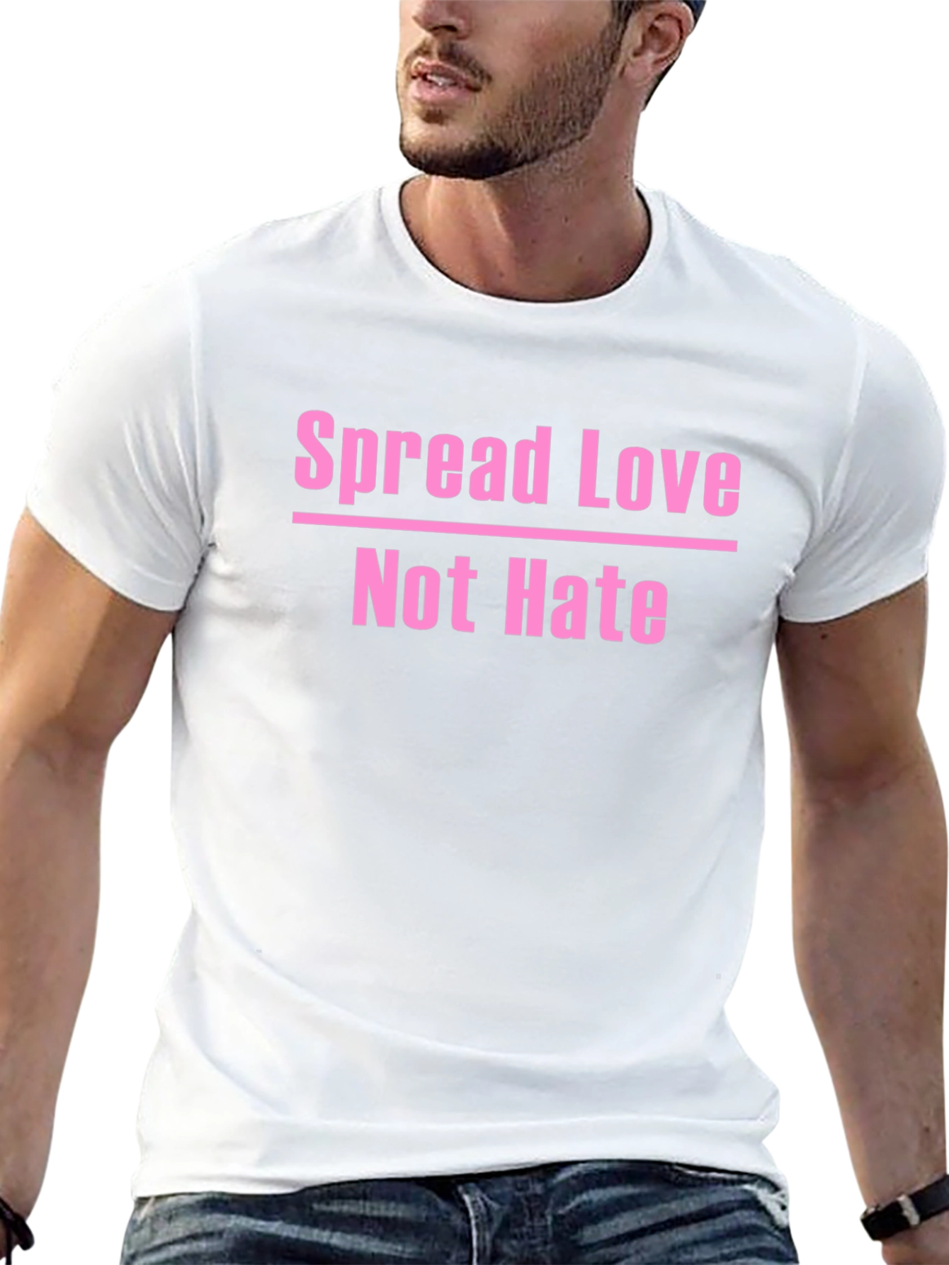 Spread Love Not Hate Graphic T-Shirt