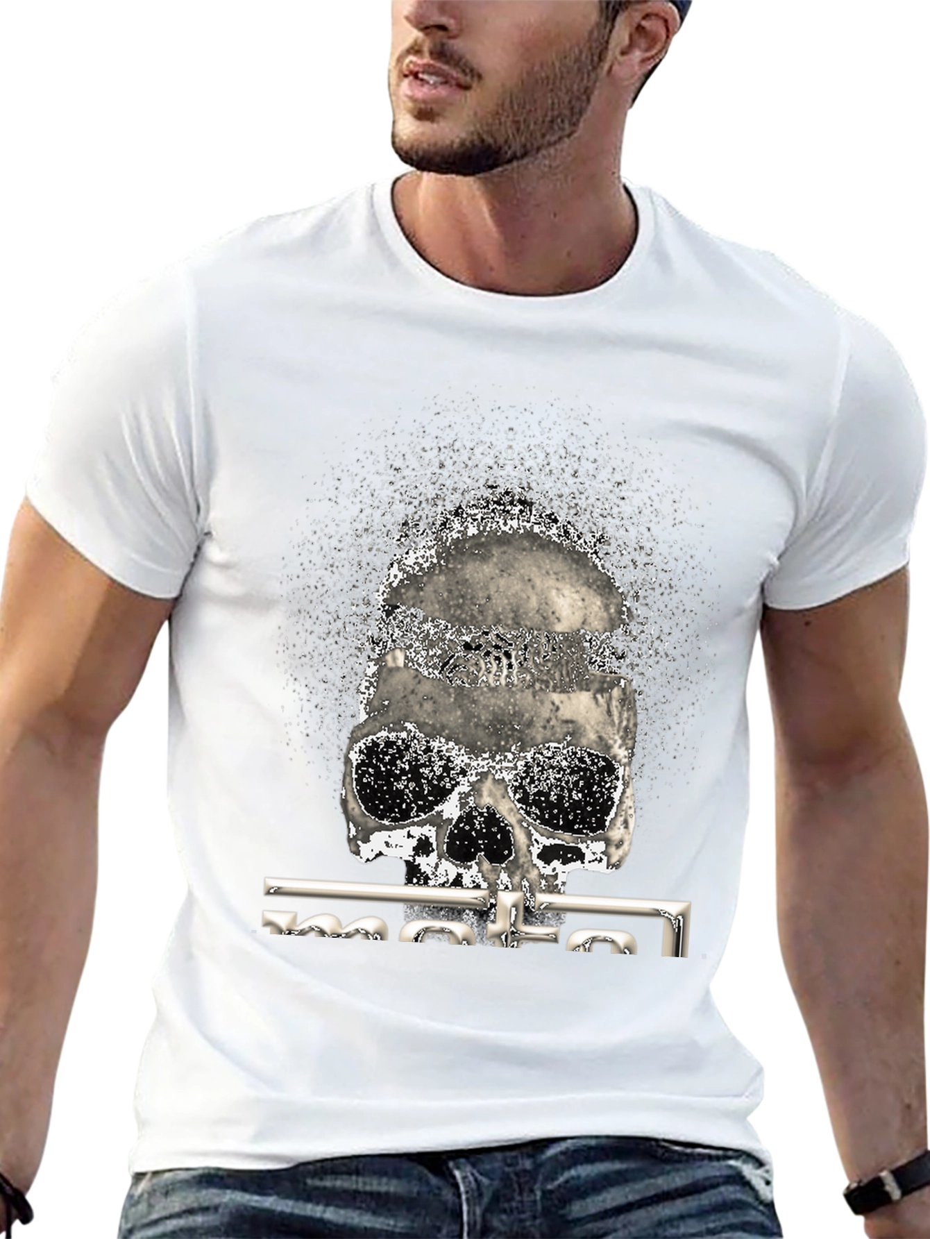 Skull Graphic Print T-Shirt