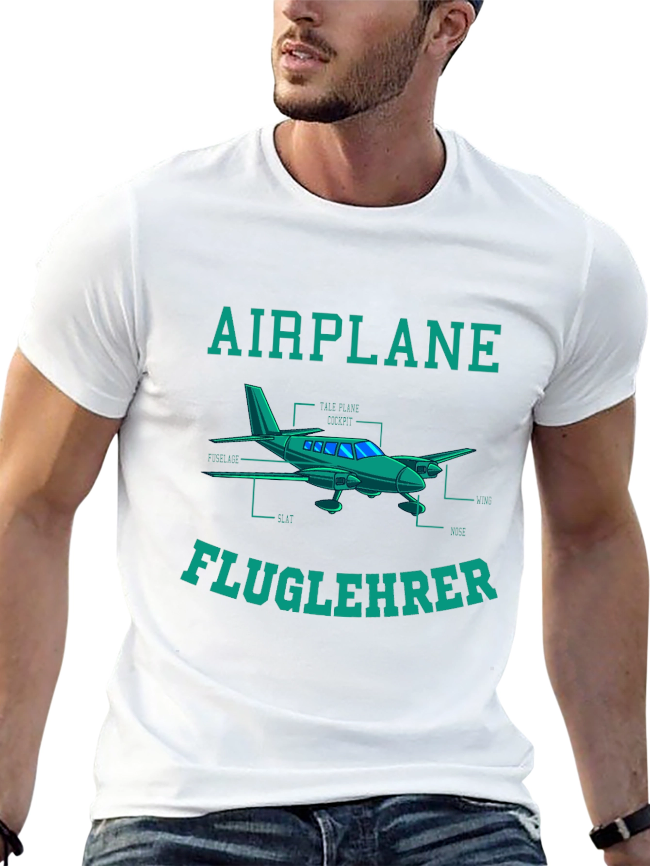 Airplane Fluglehrer T-Shirt - Aviation Instructor Tee