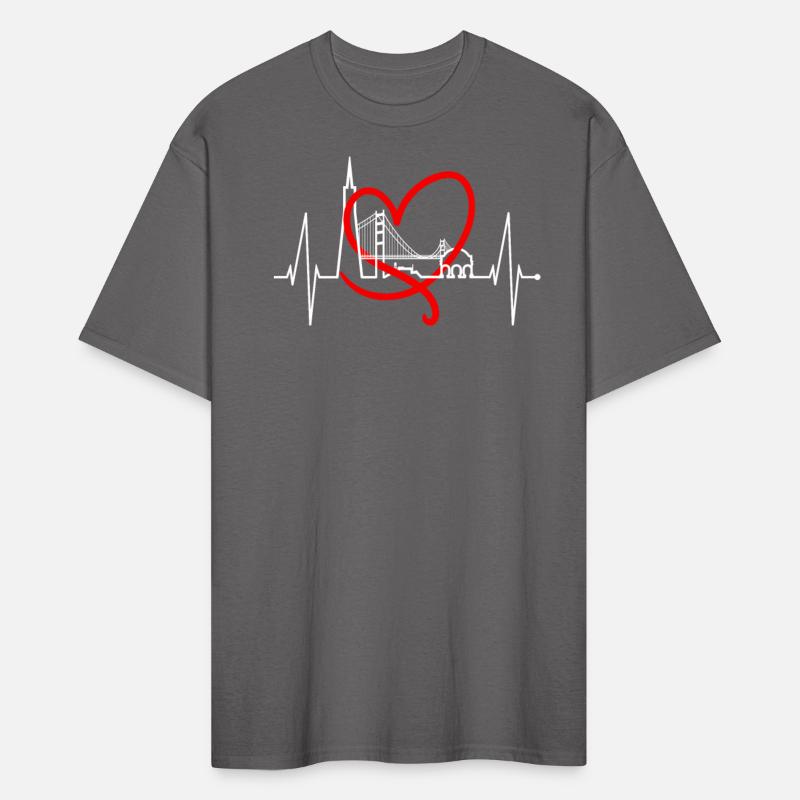 San Francisco Skyline Heartbeat California Lover