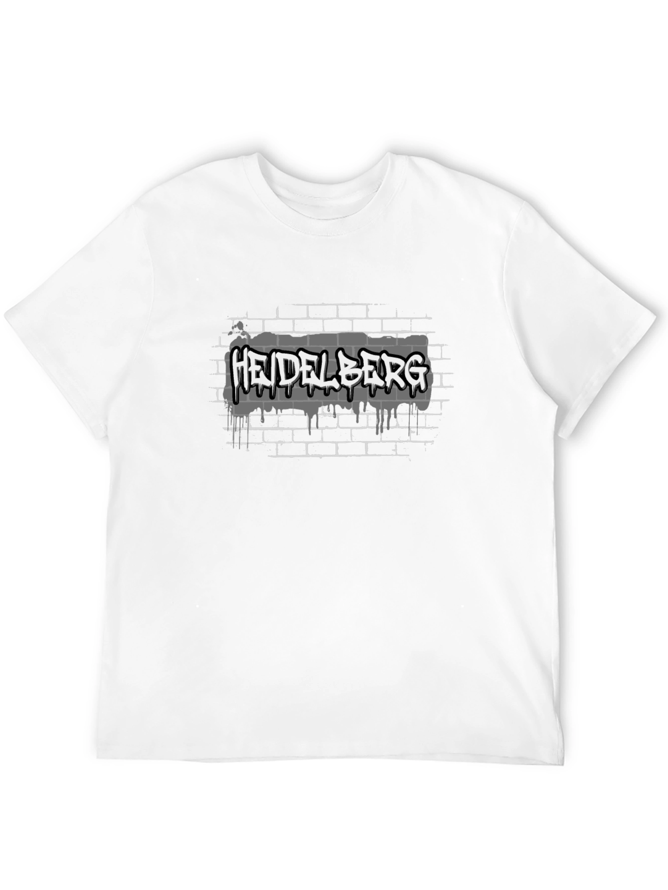 Heidelberg Graffiti Style Black T-Shirt