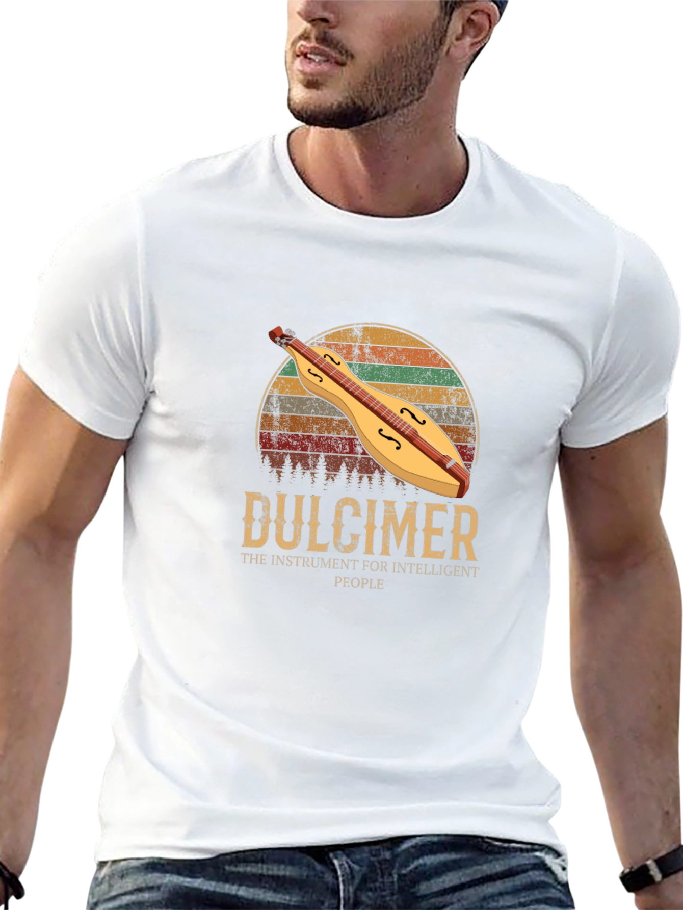 Dulcimer Instrument Intelligent People T-Shirt