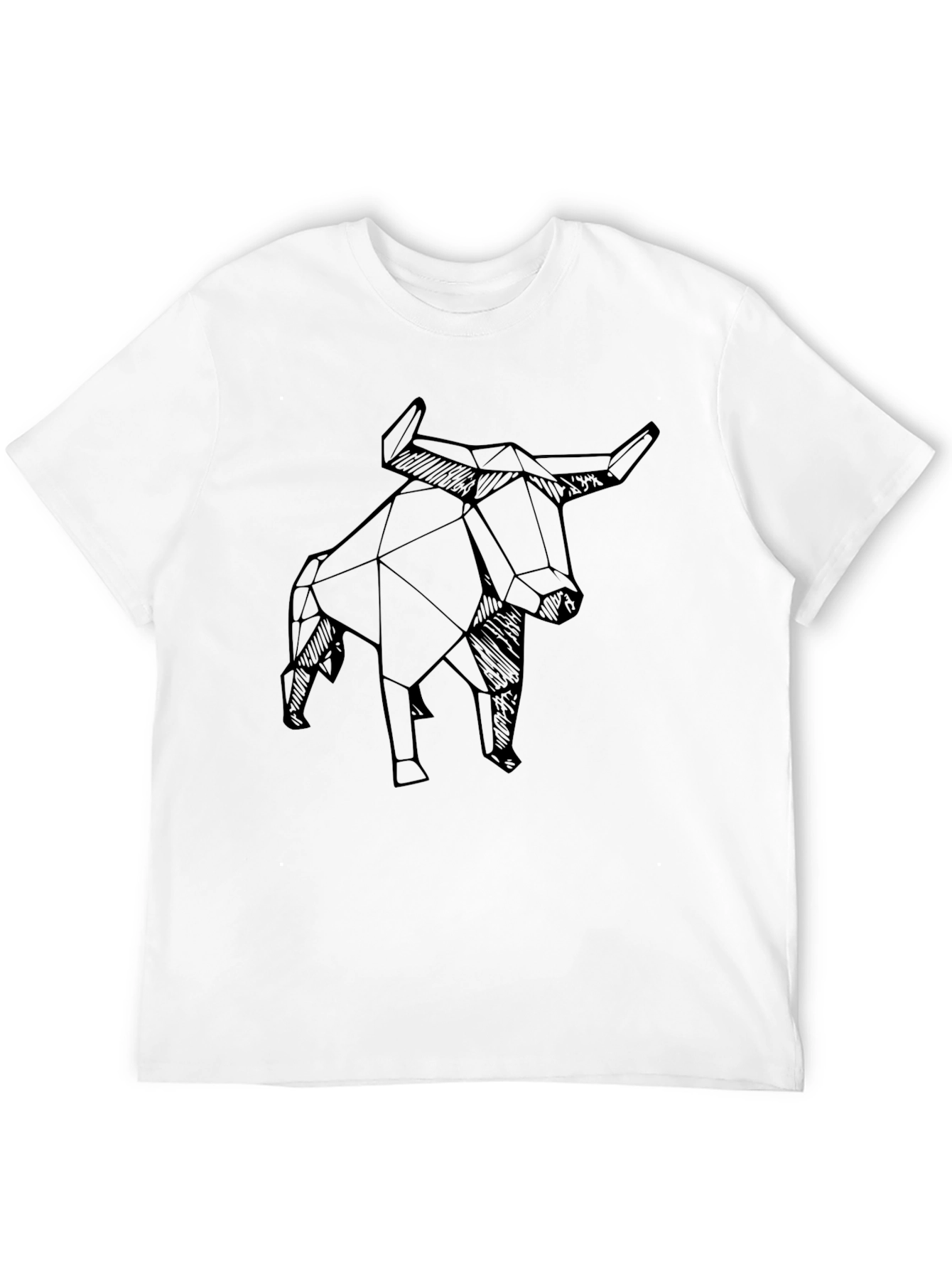 Geometric Bull Graphic Tee - Modern Menswear