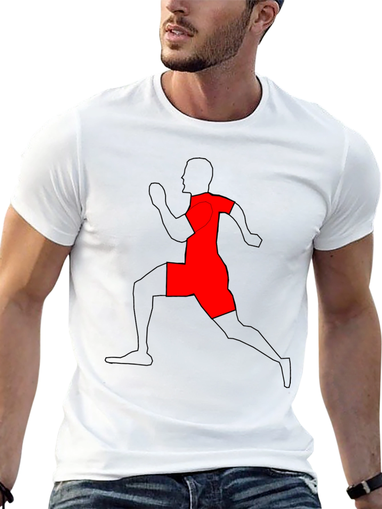 Runner Graphic T-Shirt - Black Cotton Tee