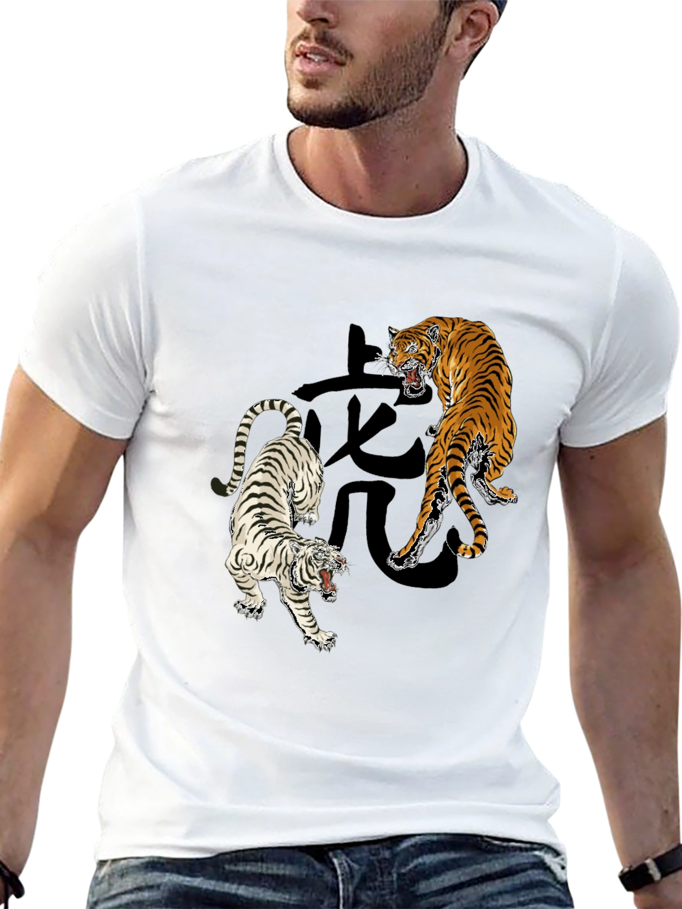 Tiger Graphic Black T-Shirt
