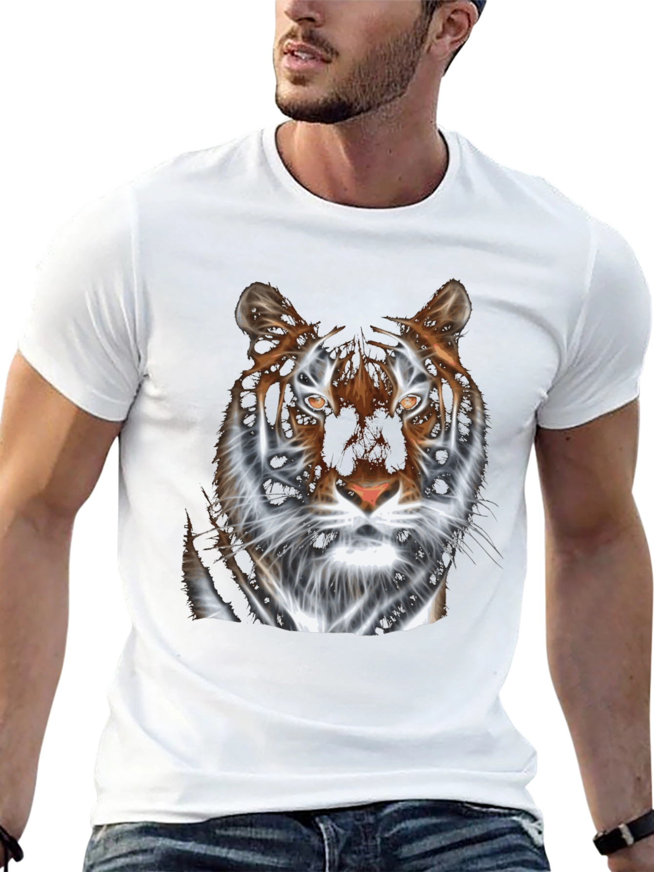 Tiger Graphic Print T-Shirt