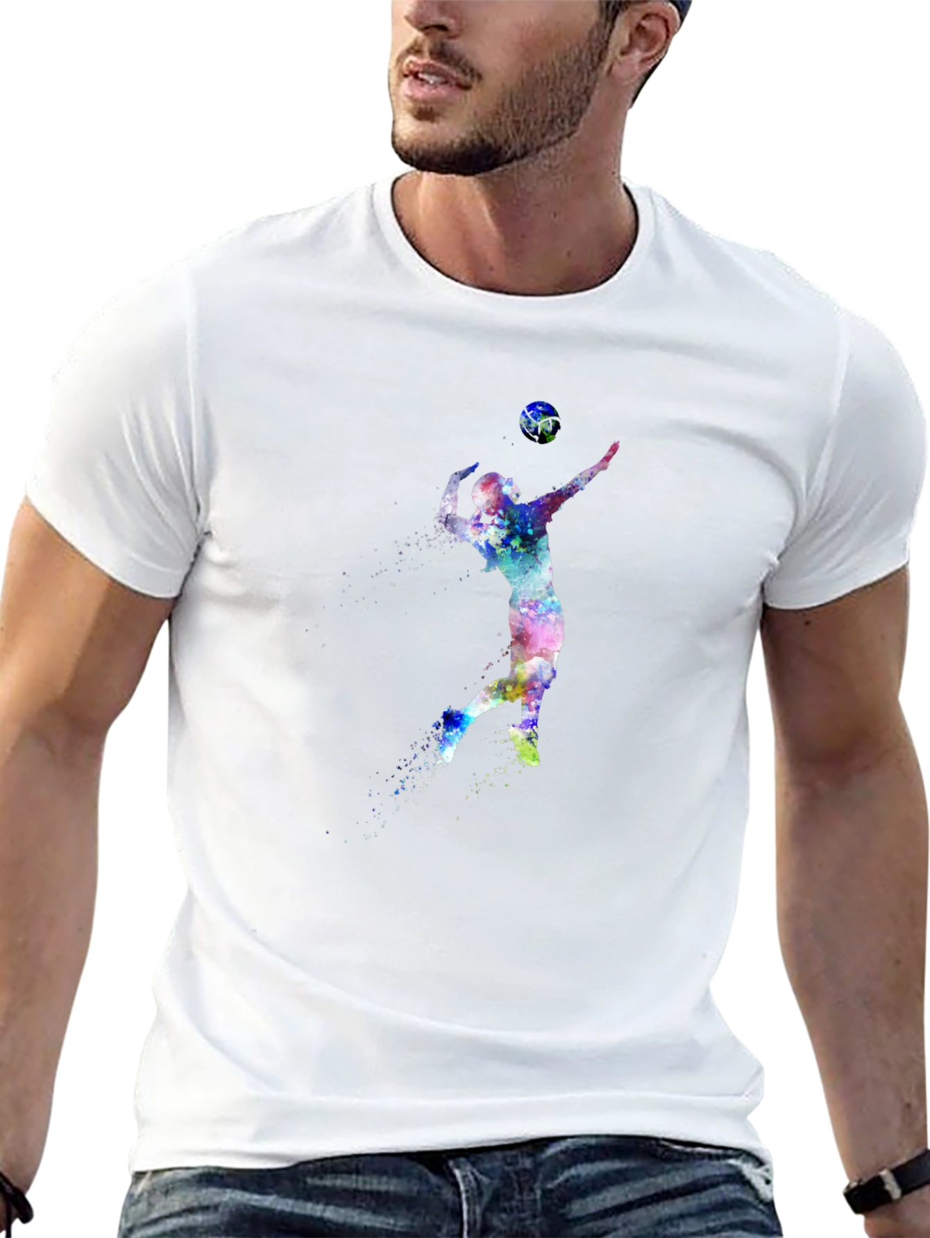 Volleyball Watercolor Graphic Tee