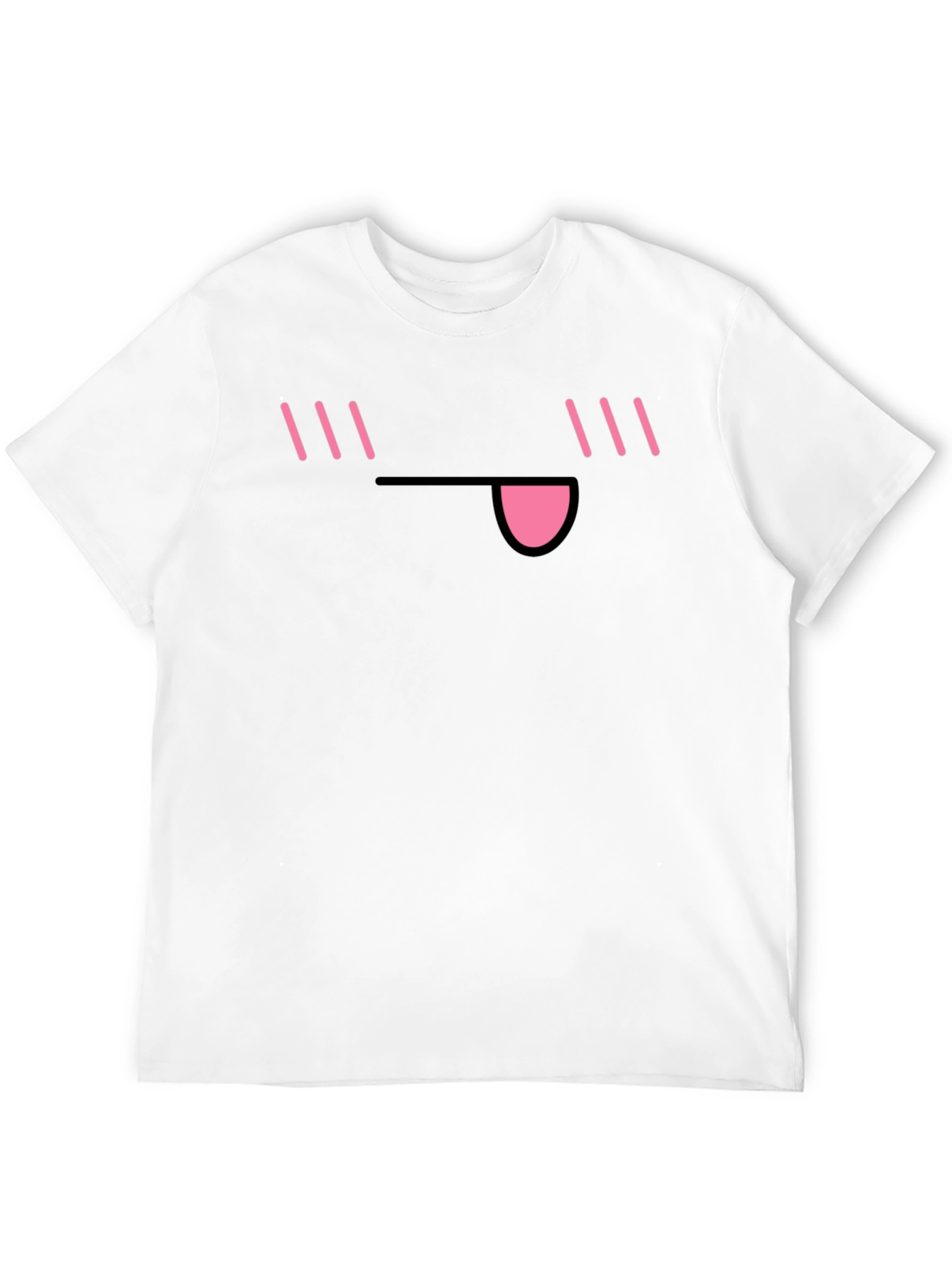 Fun Anime Face Black T-Shirt