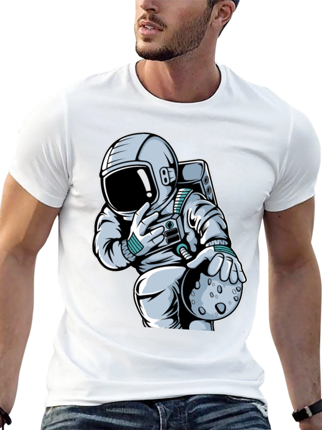 Astronaut Moonwalk T-Shirt - Space Fan Tee