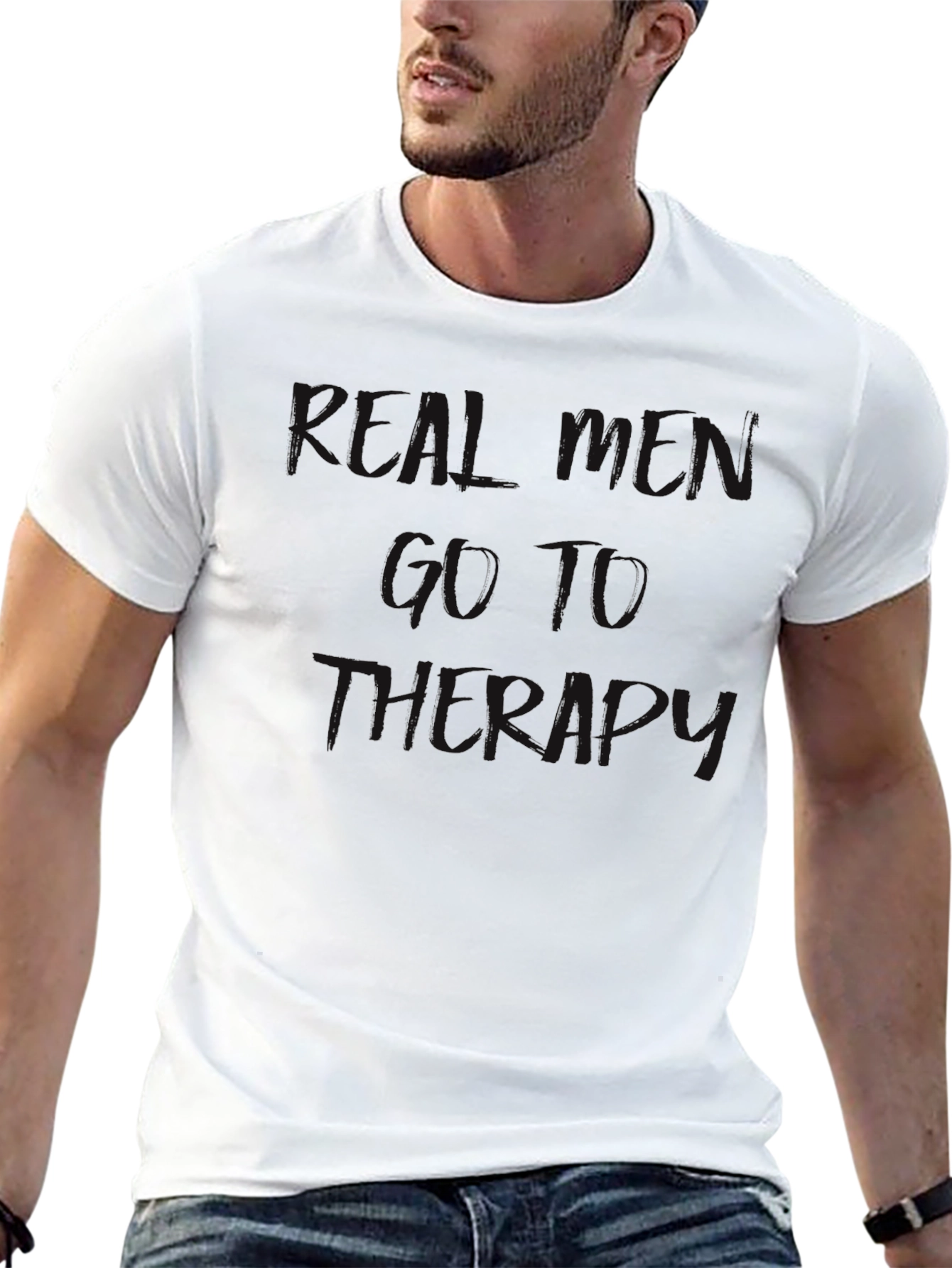 Real Fun is Therapy Mens Black T-Shirt