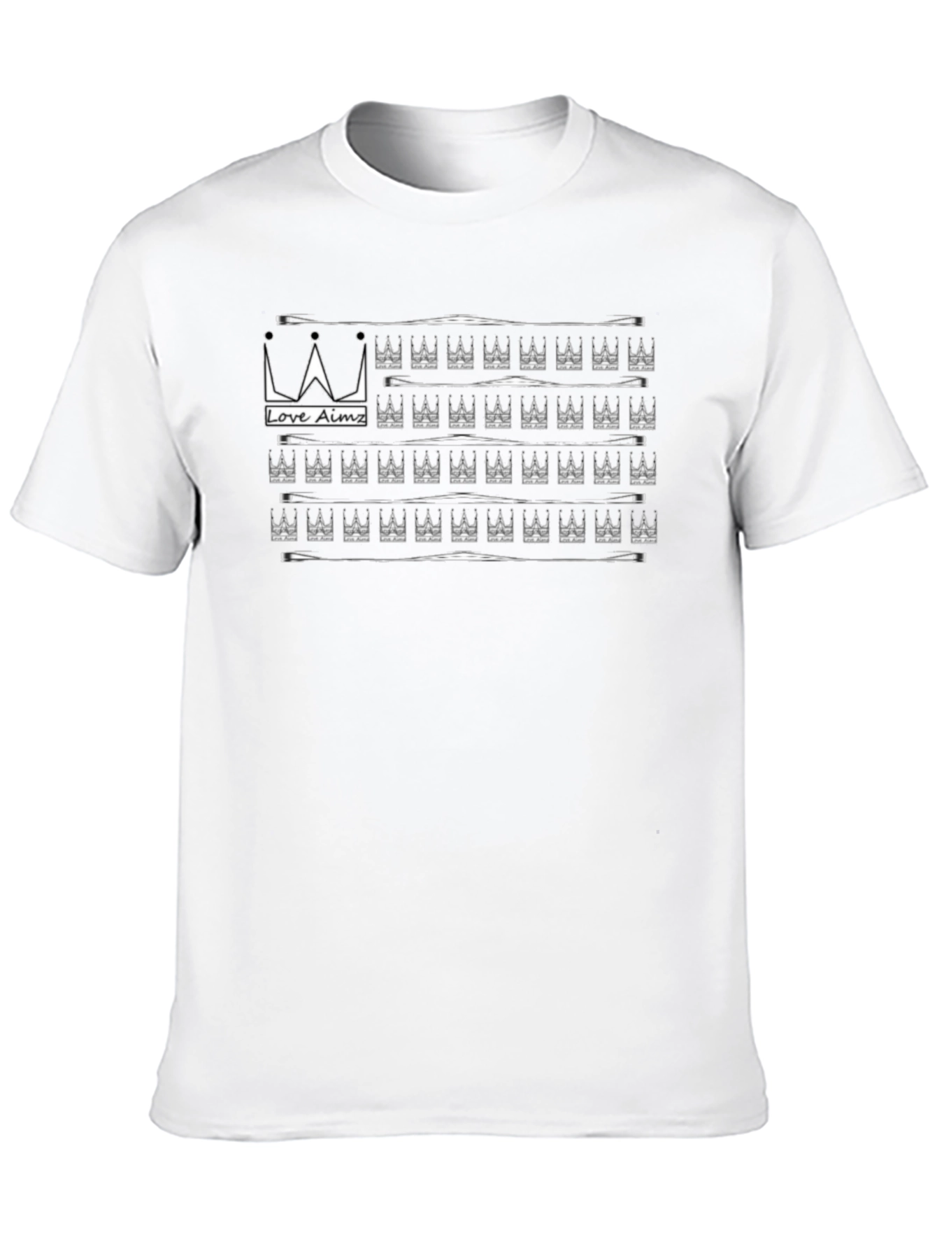 Love Aimz Crown Flag Graphic T-Shirt - Black